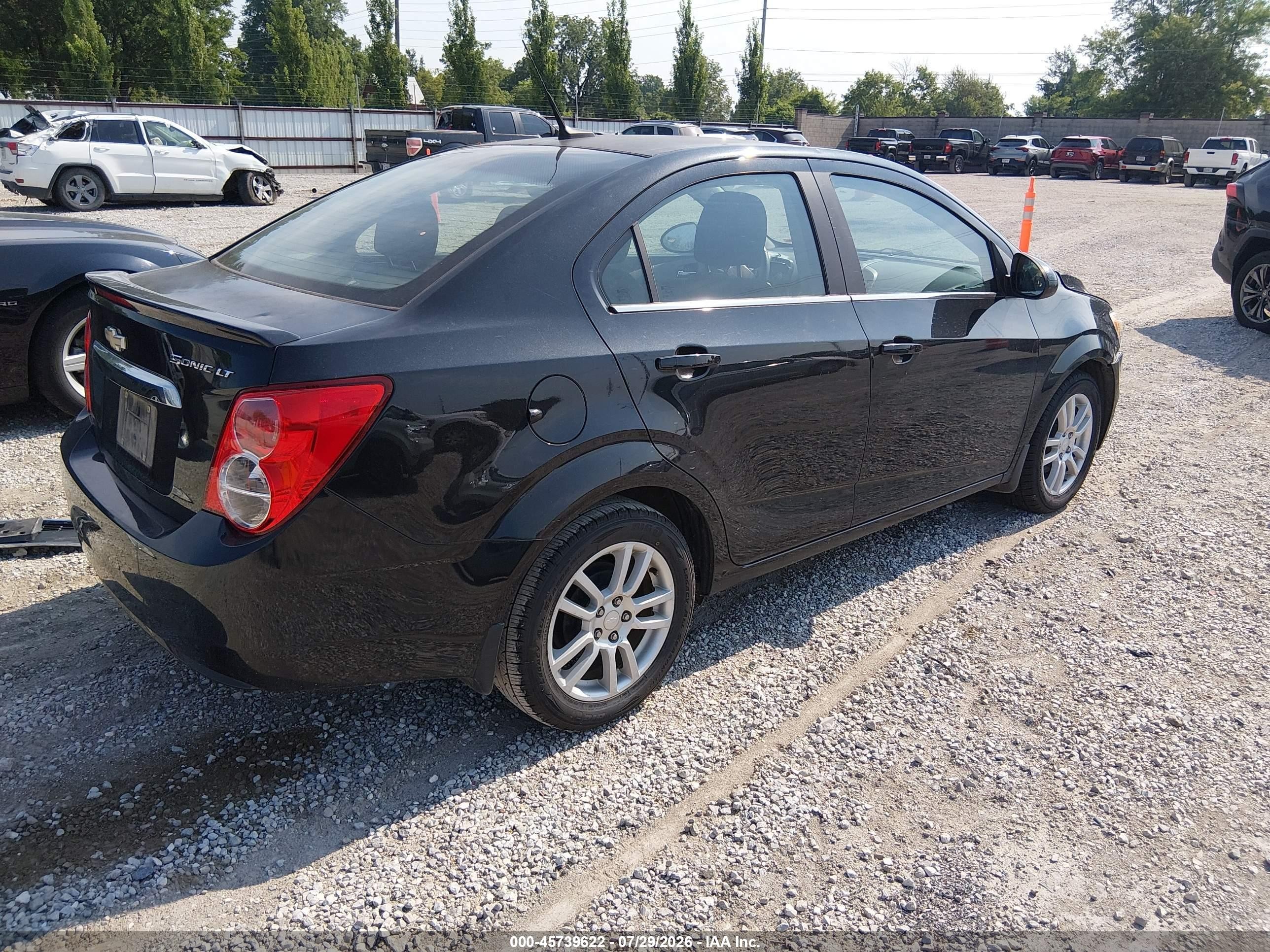 2013 Chevrolet Sonic Lt Auto Black vin: 1G1JC5SH8D4153566