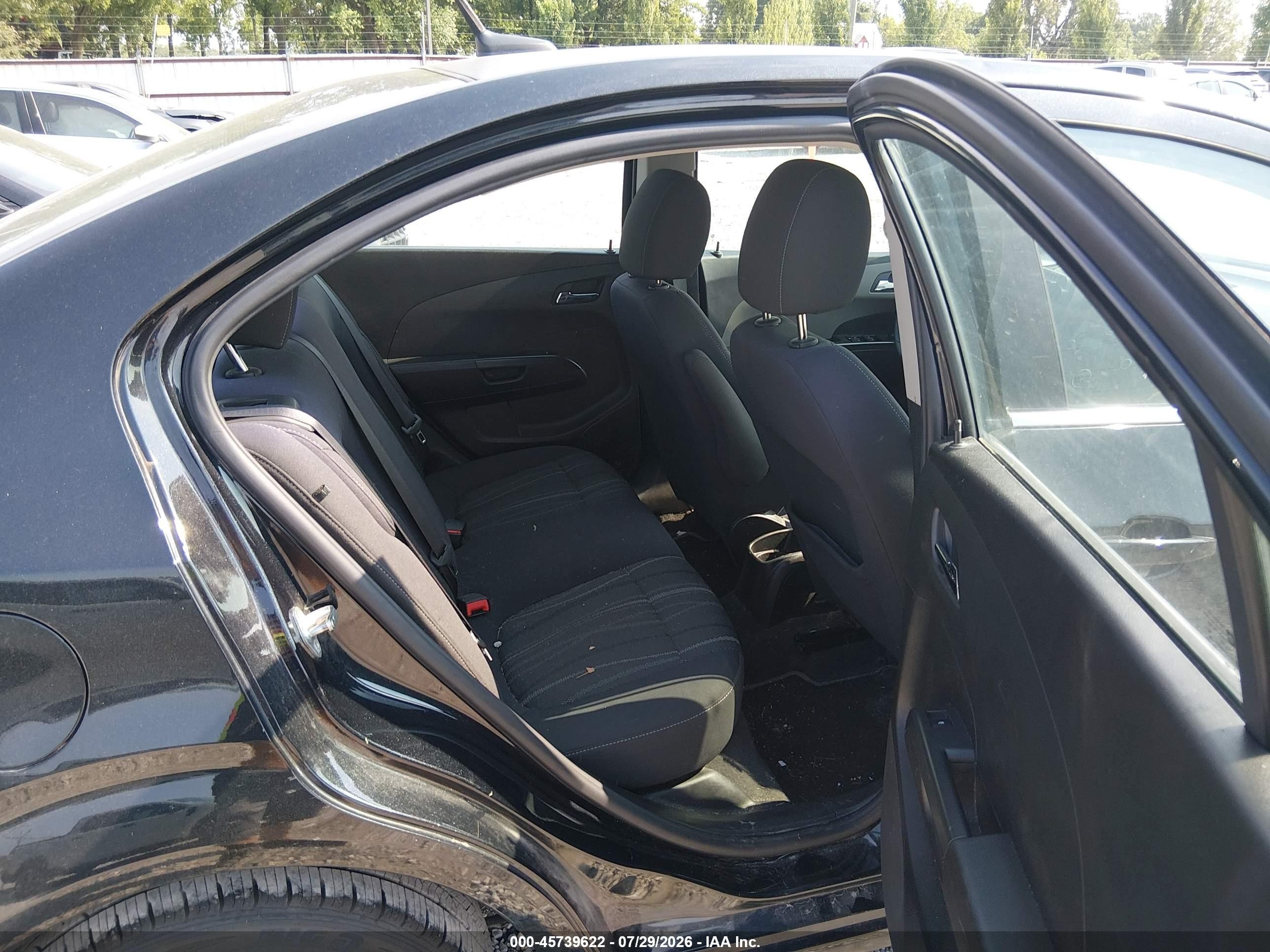 2013 Chevrolet Sonic Lt Auto Black vin: 1G1JC5SH8D4153566