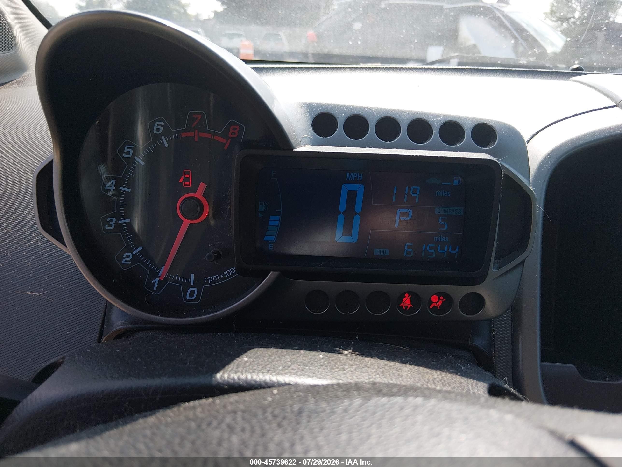 2013 Chevrolet Sonic Lt Auto Black vin: 1G1JC5SH8D4153566
