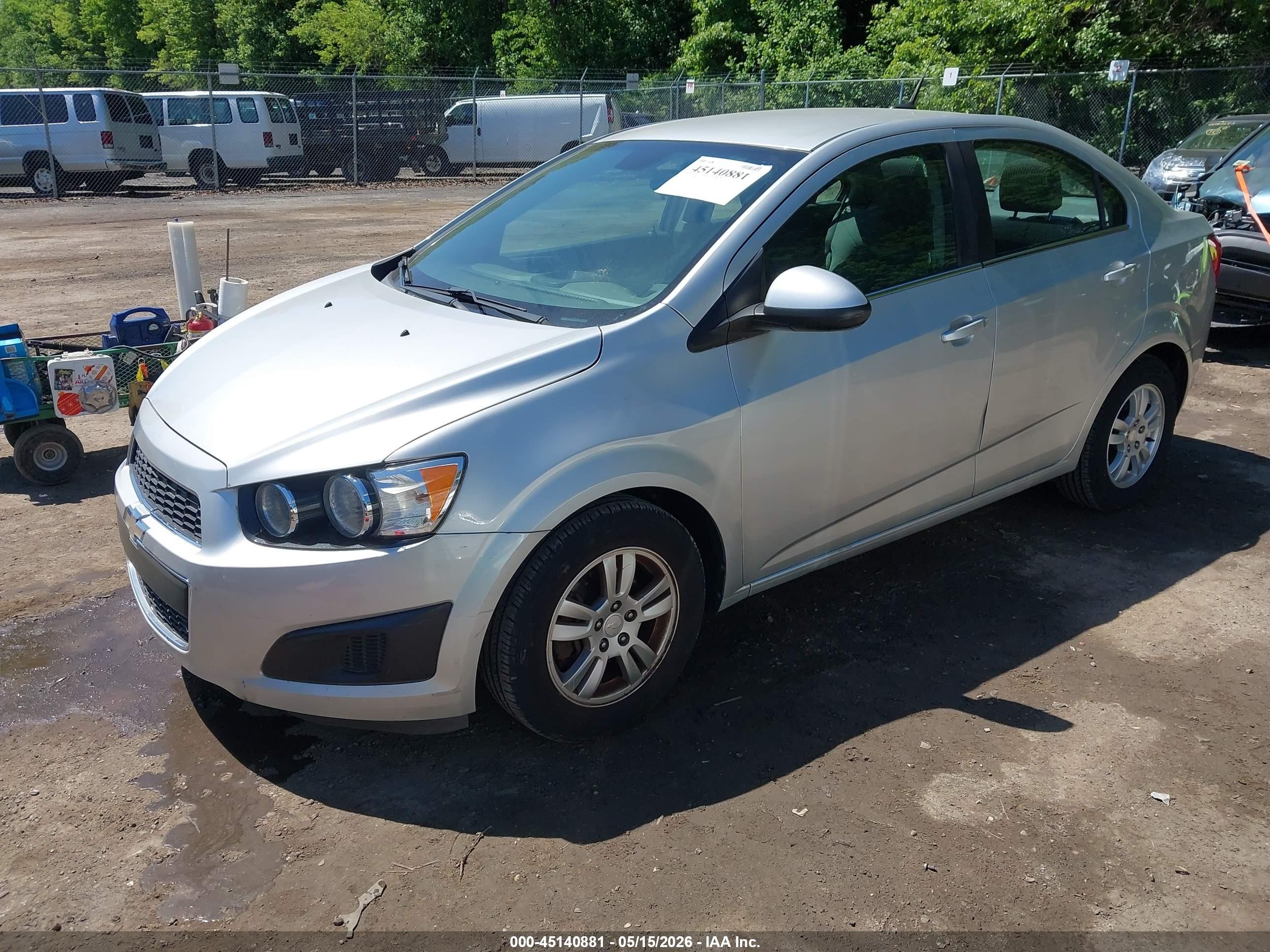 2013 Chevrolet Sonic Lt Auto Silver vin: 1G1JC5SH8D4160226