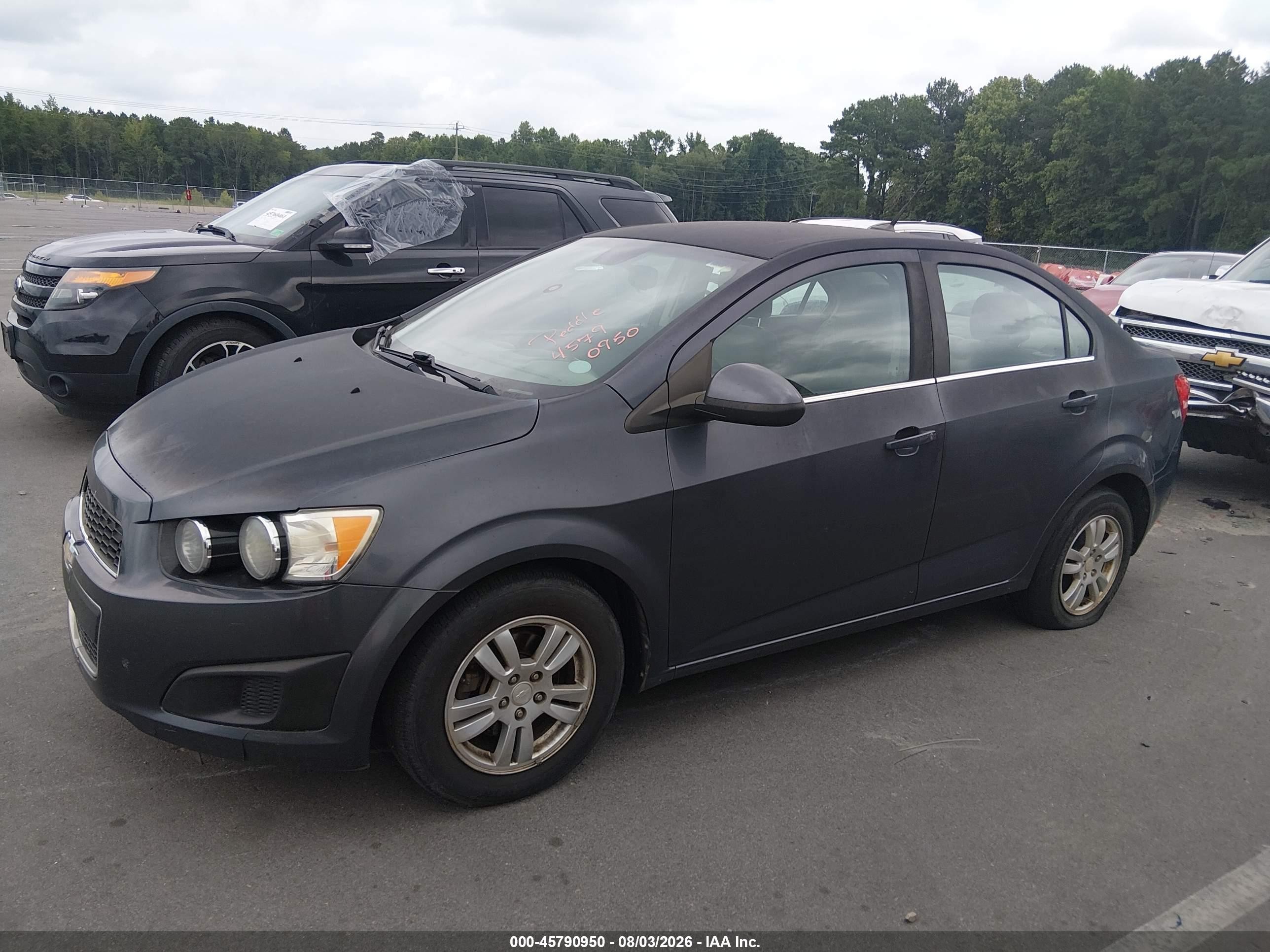 2013 Chevrolet Sonic Lt Auto Gray vin: 1G1JC5SH8D4166947