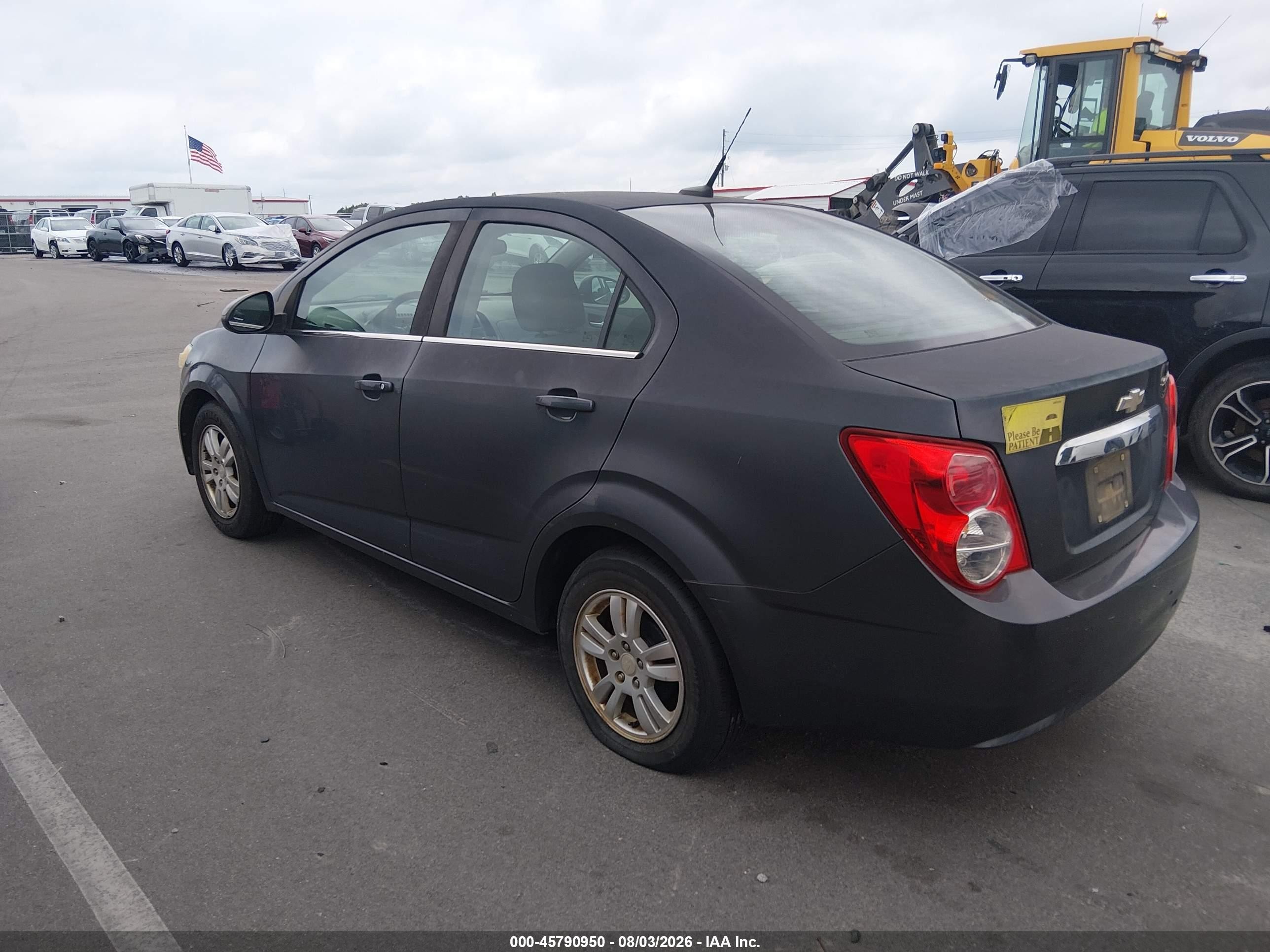 2013 Chevrolet Sonic Lt Auto Gray vin: 1G1JC5SH8D4166947