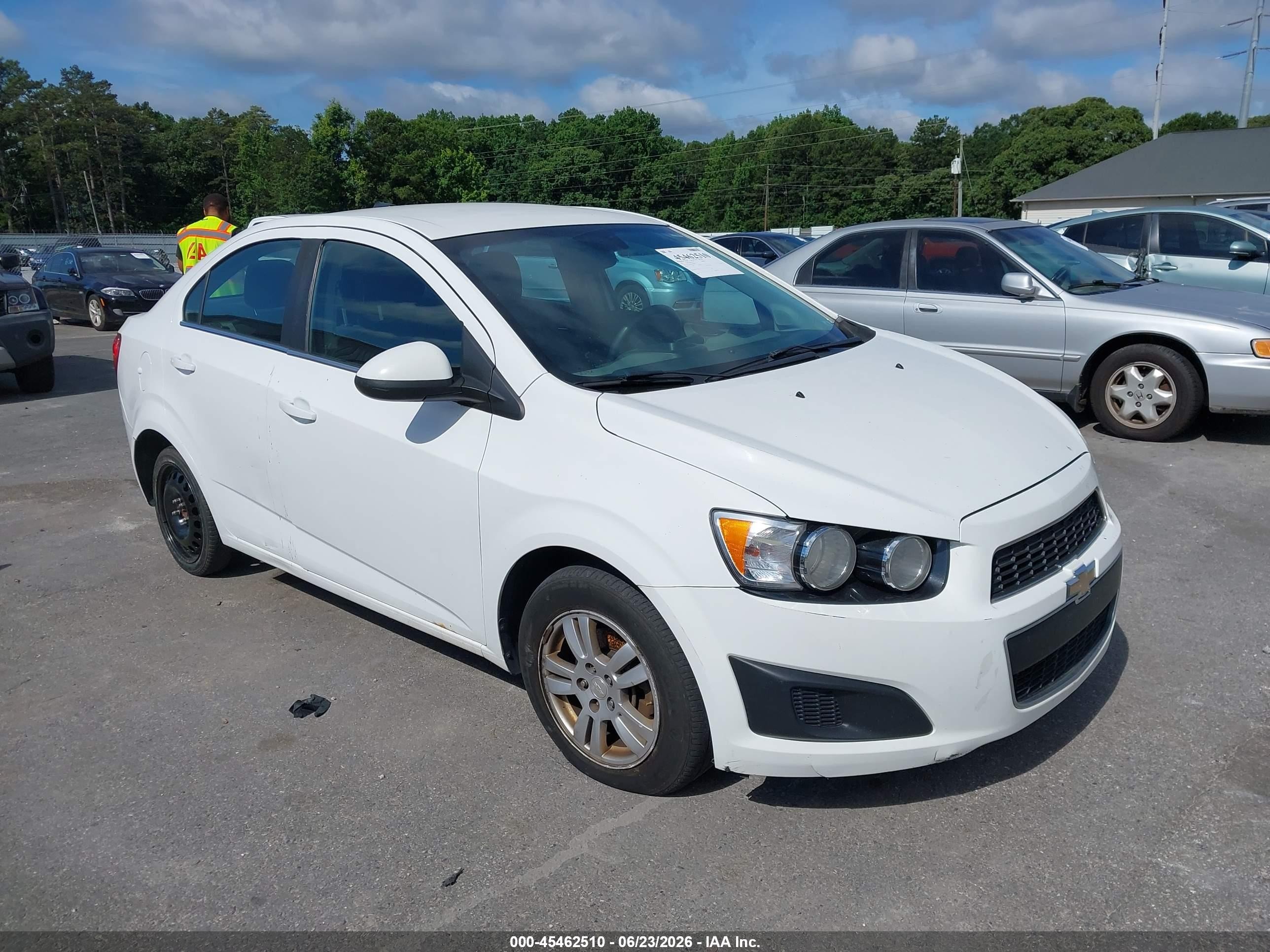 2013 Chevrolet Sonic Lt Auto White vin: 1G1JC5SH8D4188950