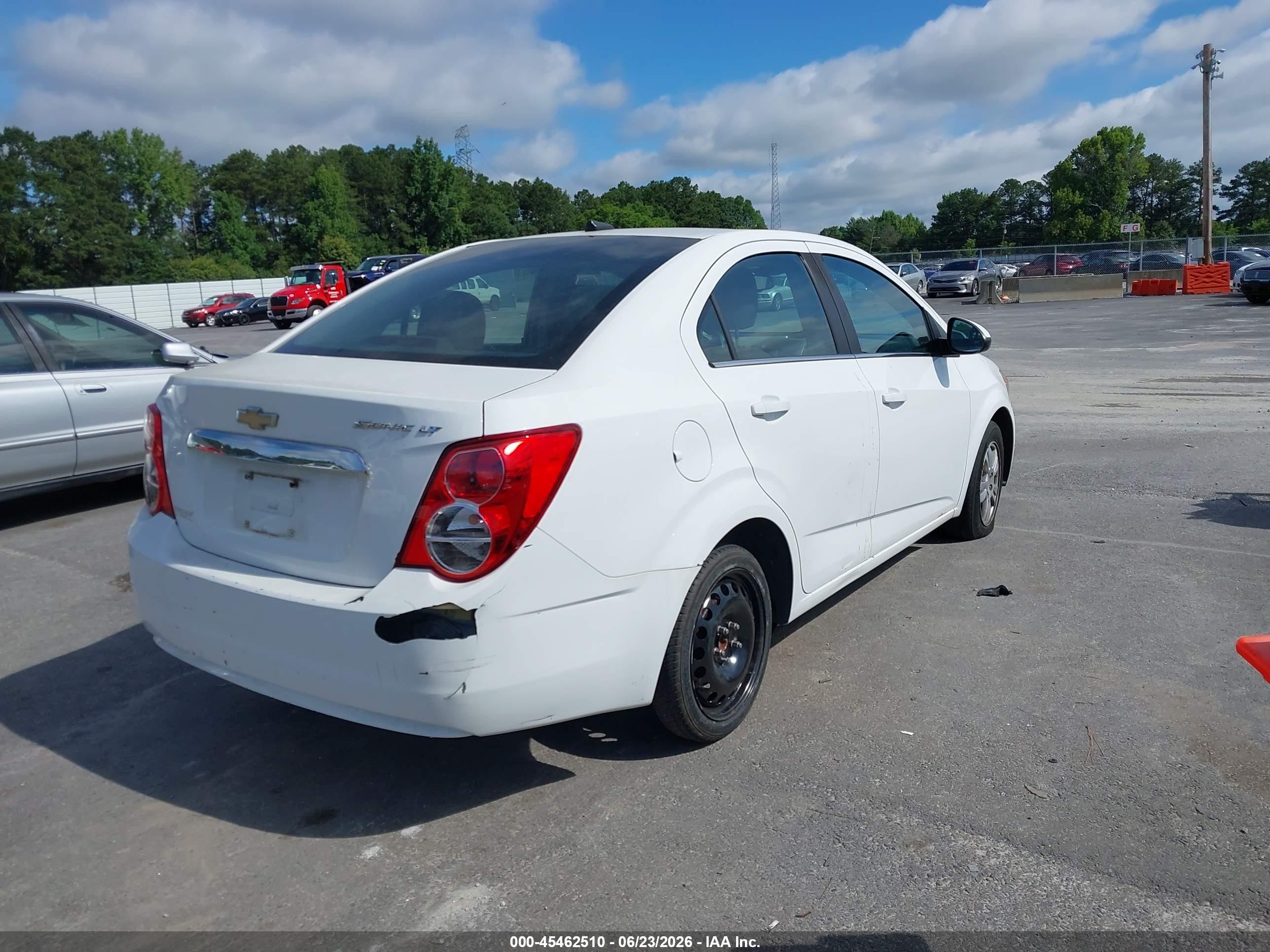 2013 Chevrolet Sonic Lt Auto White vin: 1G1JC5SH8D4188950