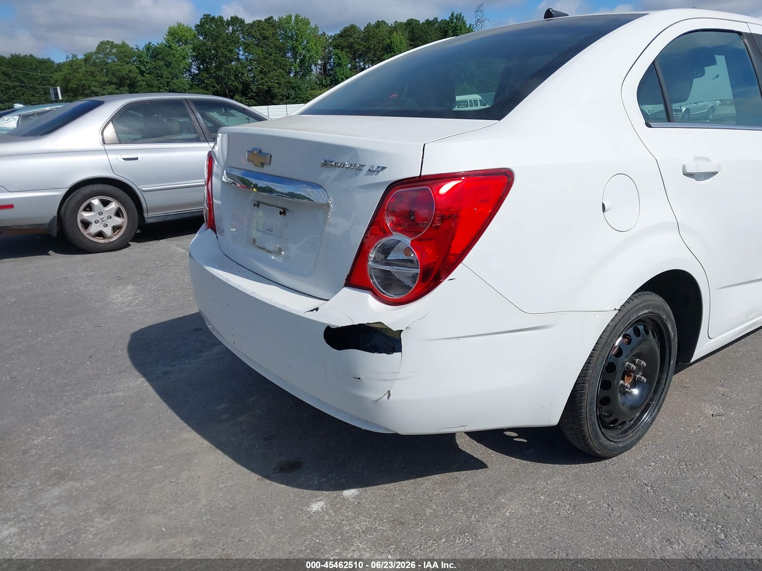 2013 Chevrolet Sonic Lt Auto White vin: 1G1JC5SH8D4188950
