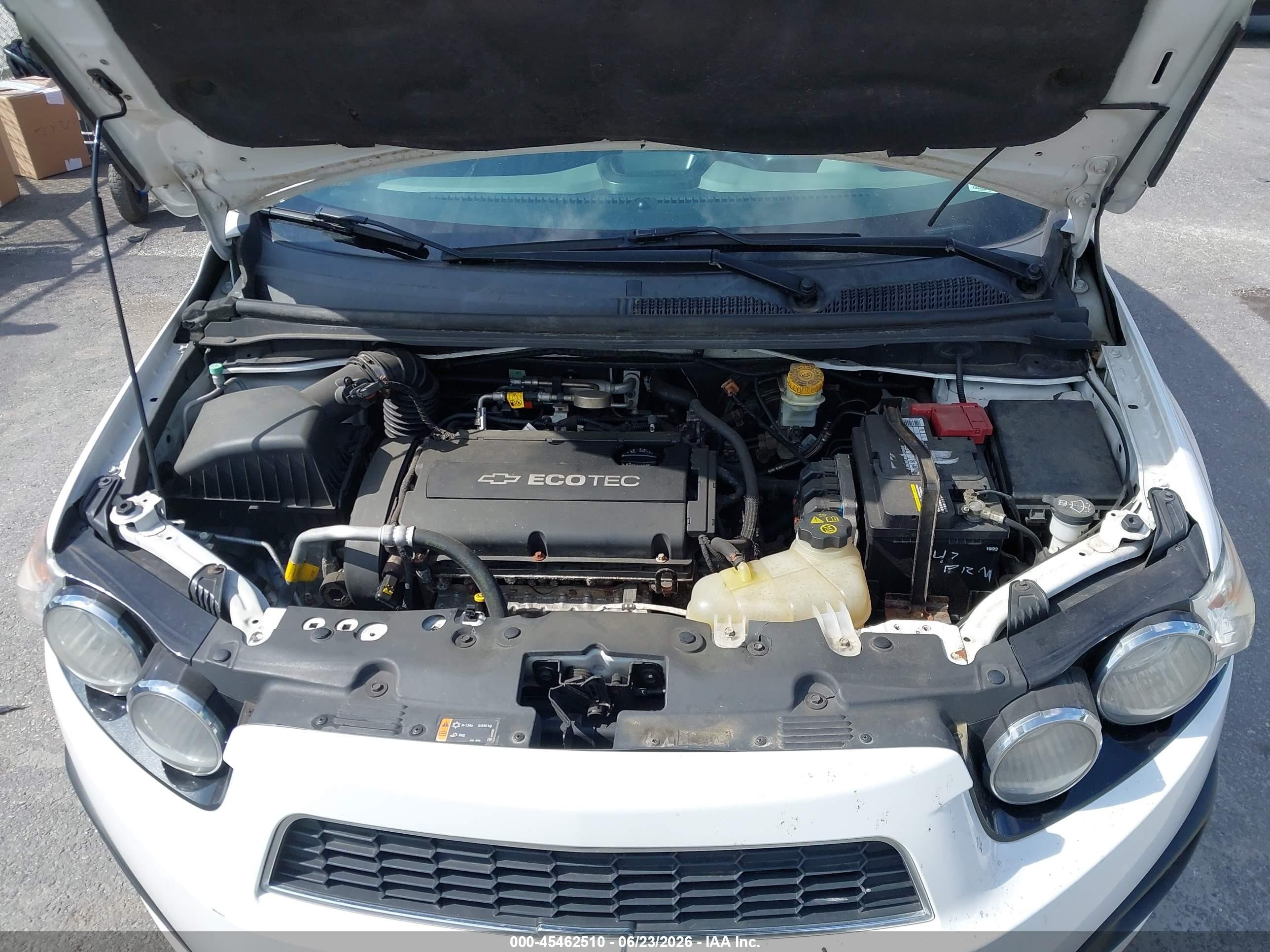 2013 Chevrolet Sonic Lt Auto White vin: 1G1JC5SH8D4188950