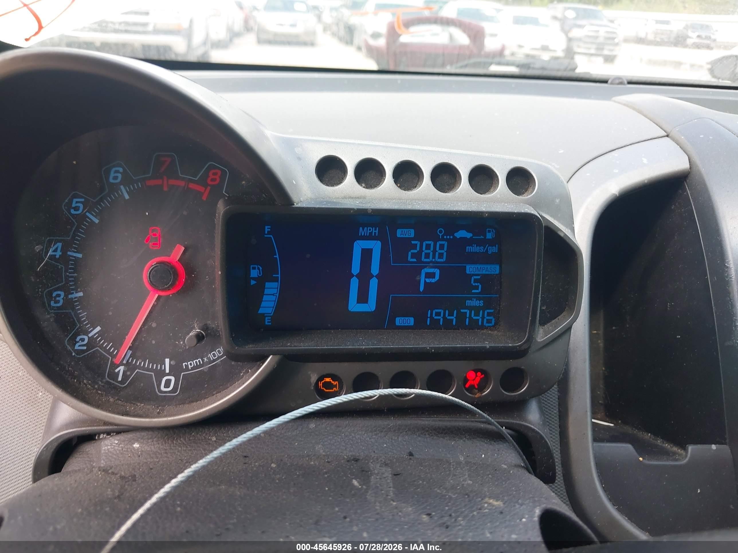 2013 Chevrolet Sonic Lt Auto Серебряный vin: 1G1JC5SH8D4196319