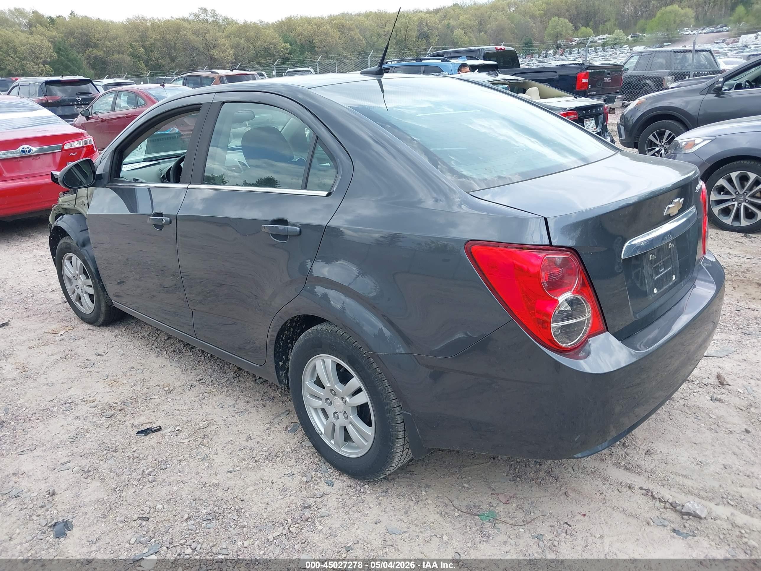 2013 Chevrolet Sonic Lt Auto Gray vin: 1G1JC5SH8D4232297