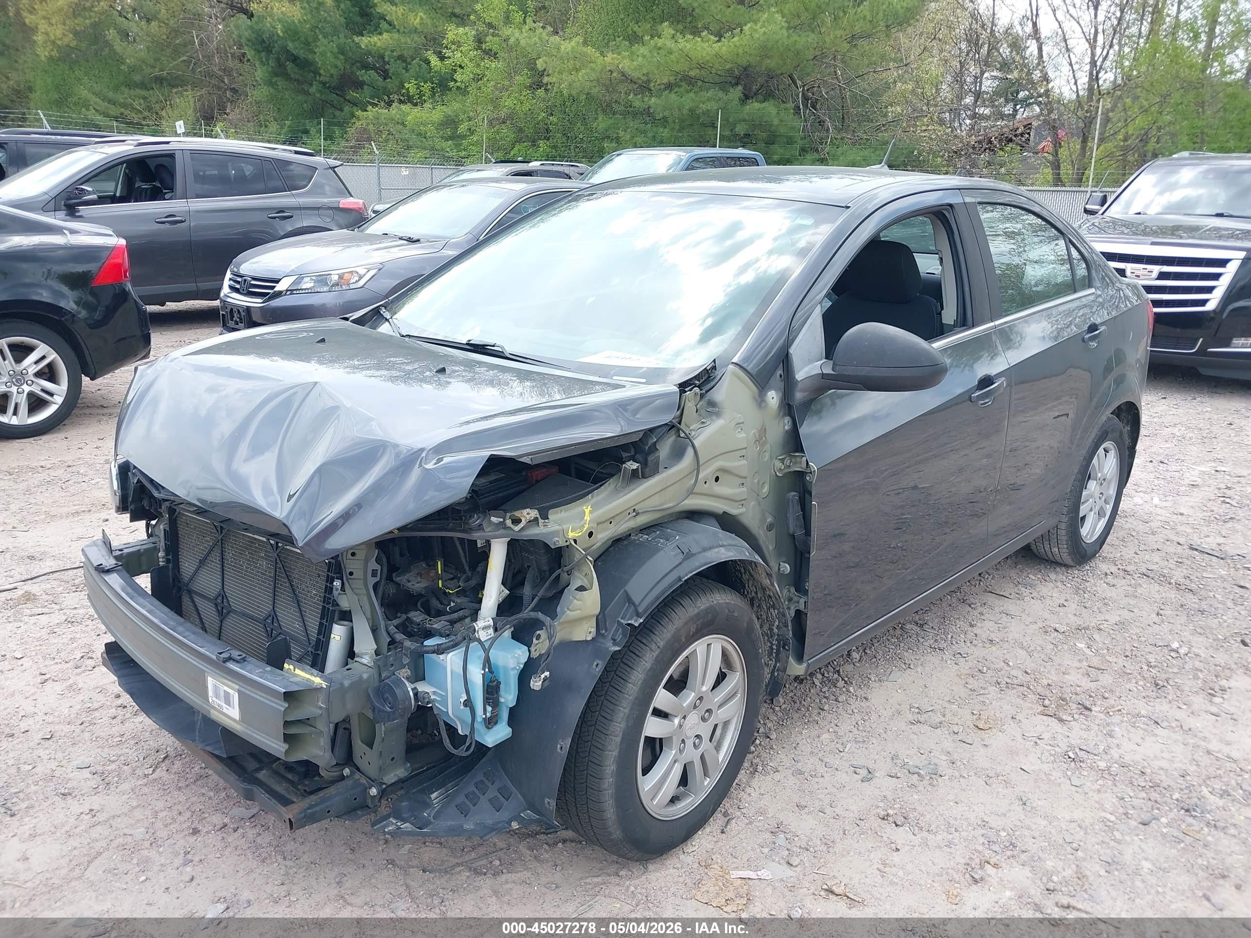 2013 Chevrolet Sonic Lt Auto Gray vin: 1G1JC5SH8D4232297