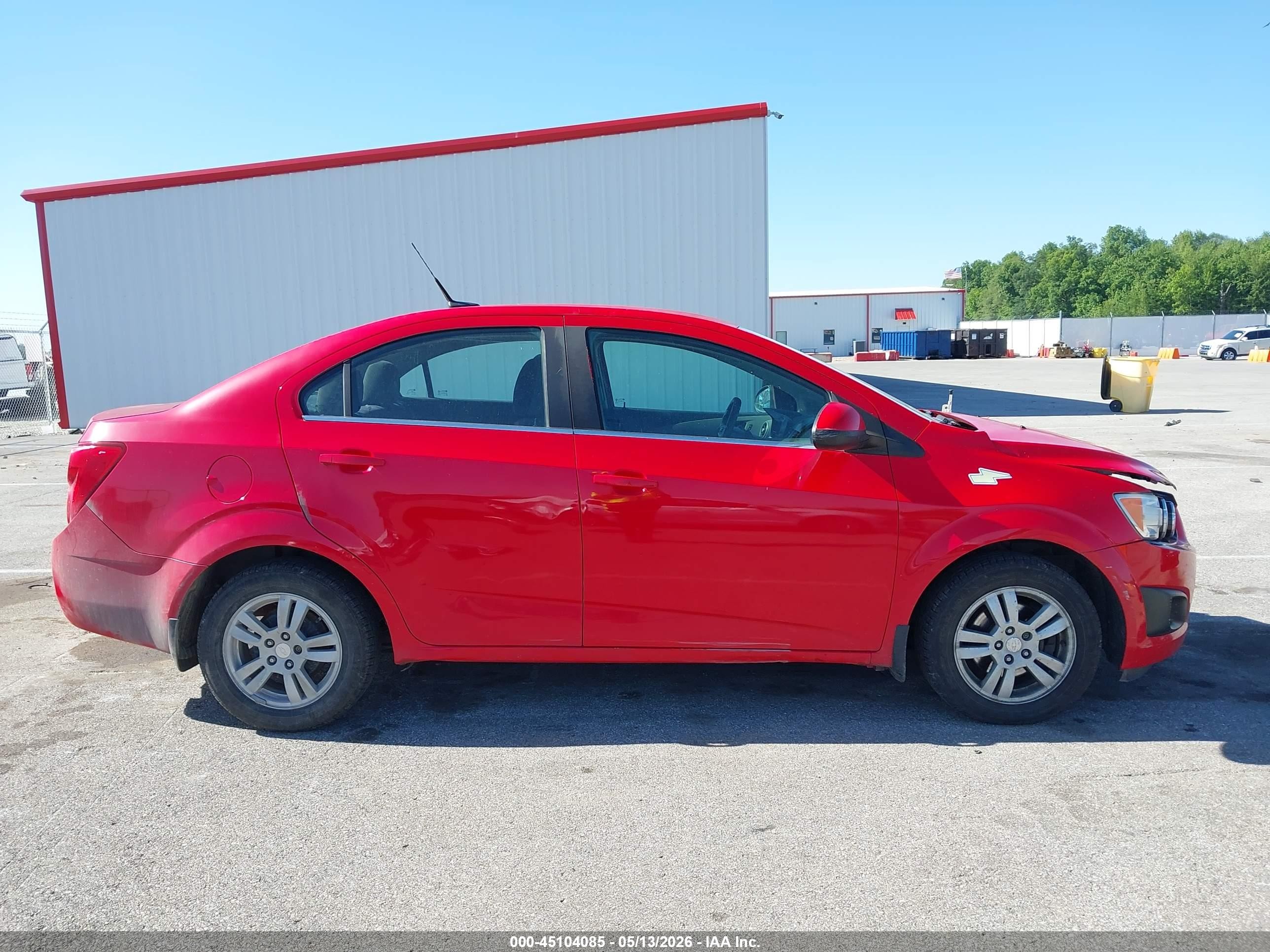 2014 Chevrolet Sonic Lt Auto Red vin: 1G1JC5SH8E4224461