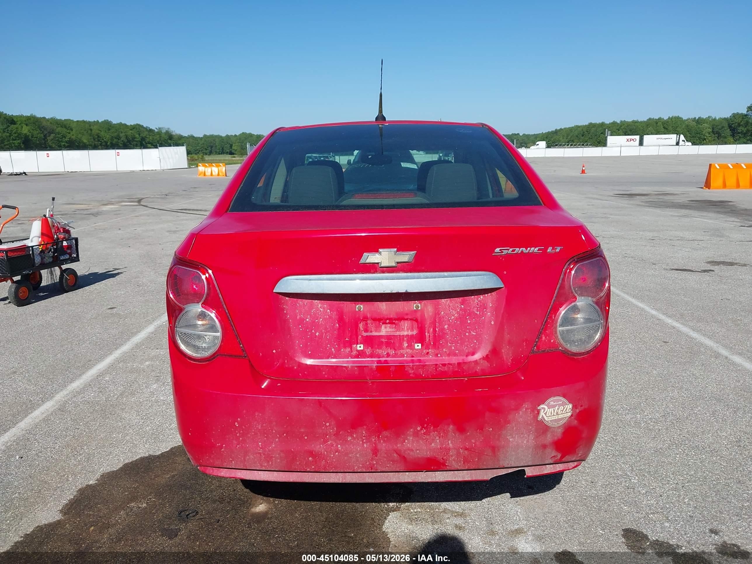 2014 Chevrolet Sonic Lt Auto Red vin: 1G1JC5SH8E4224461