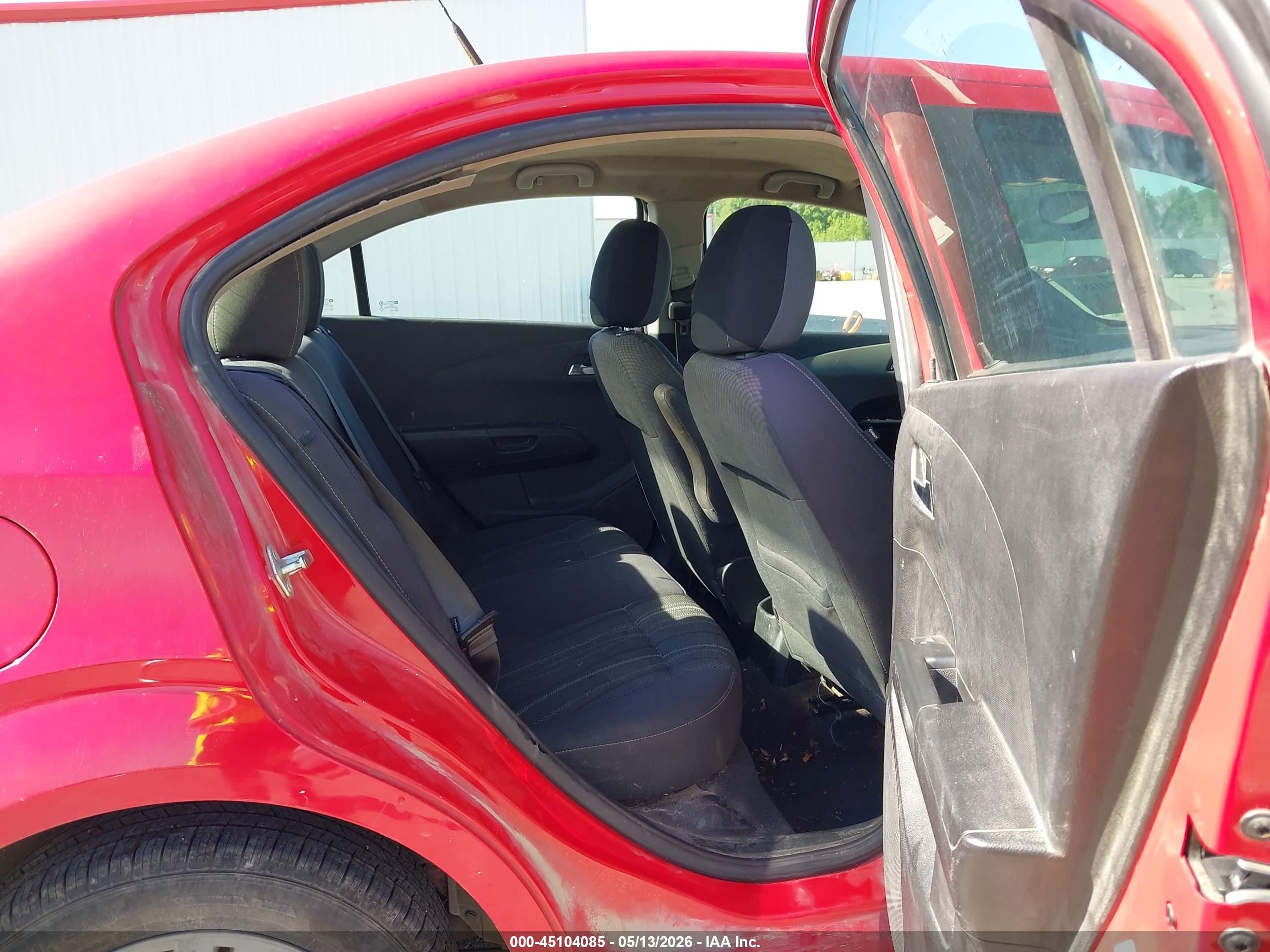 2014 Chevrolet Sonic Lt Auto Red vin: 1G1JC5SH8E4224461