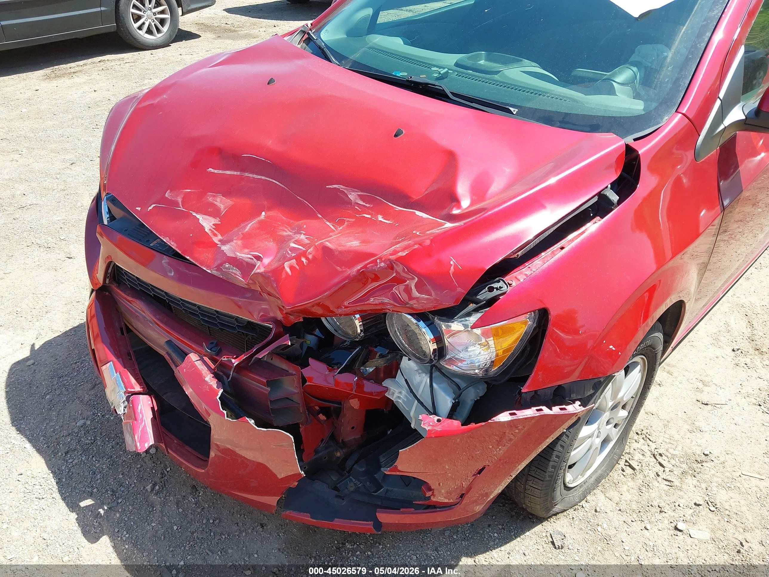 2014 Chevrolet Sonic Lt Auto Red vin: 1G1JC5SH8E4240370