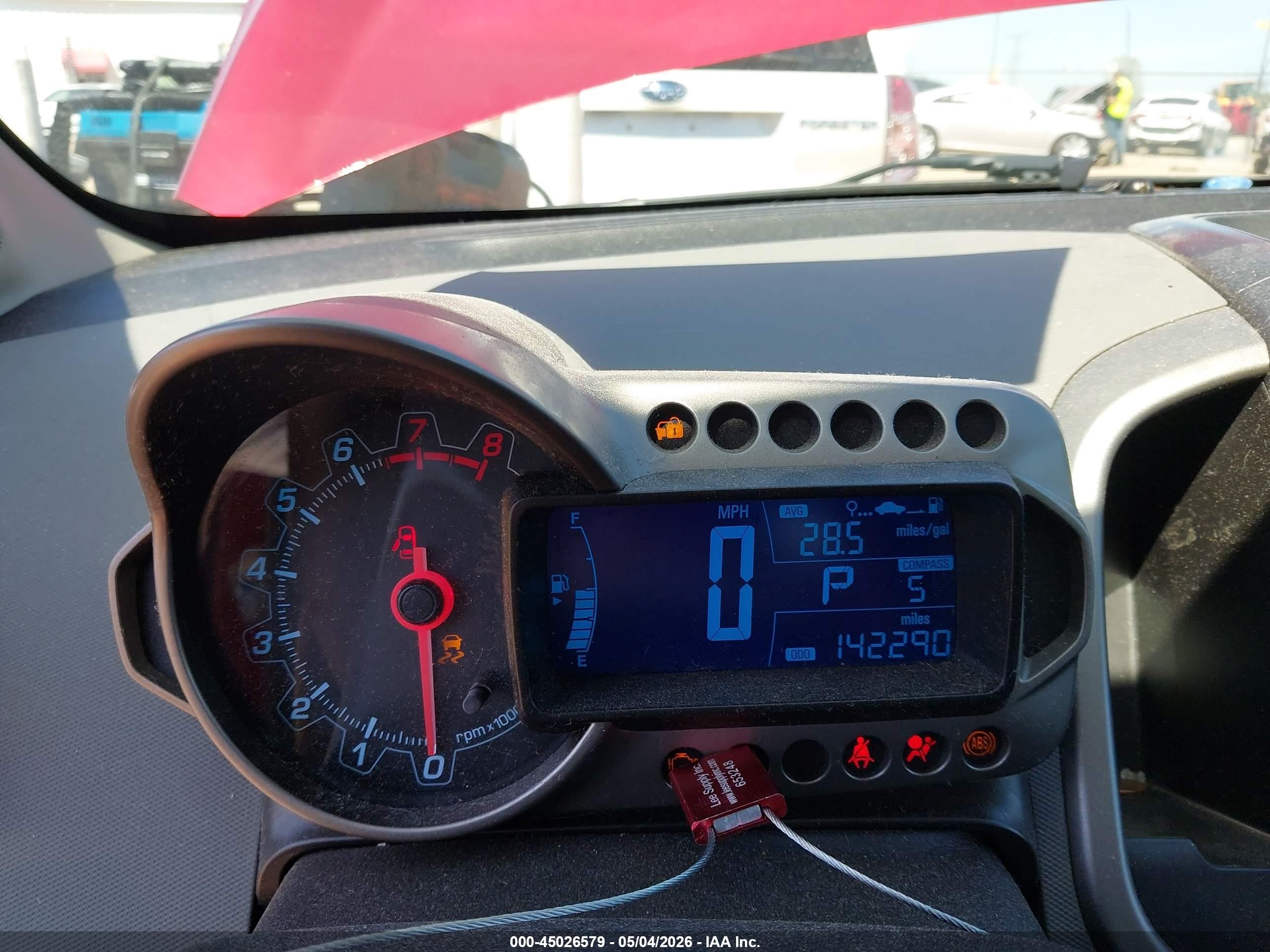 2014 Chevrolet Sonic Lt Auto Red vin: 1G1JC5SH8E4240370
