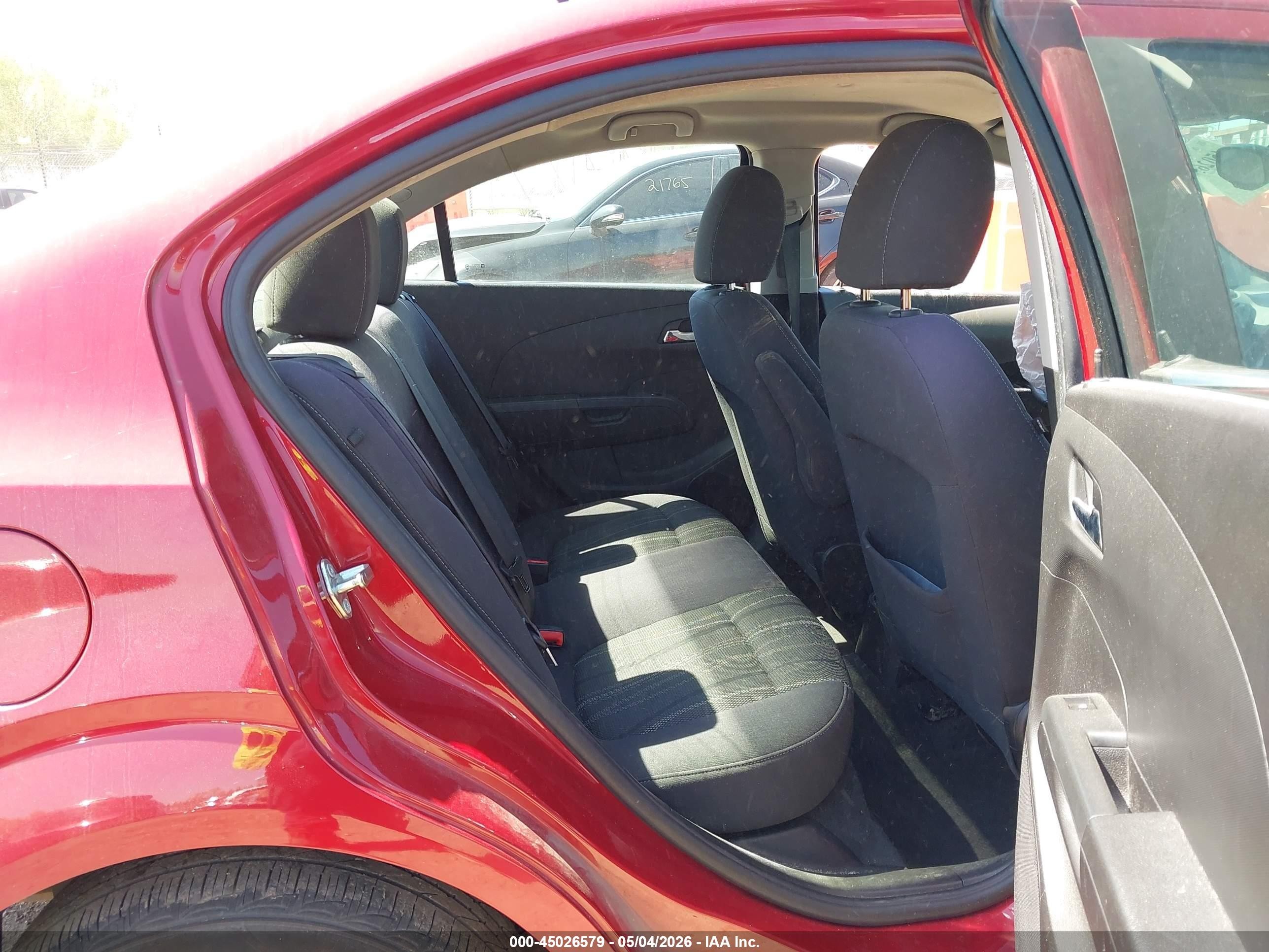 2014 Chevrolet Sonic Lt Auto Red vin: 1G1JC5SH8E4240370