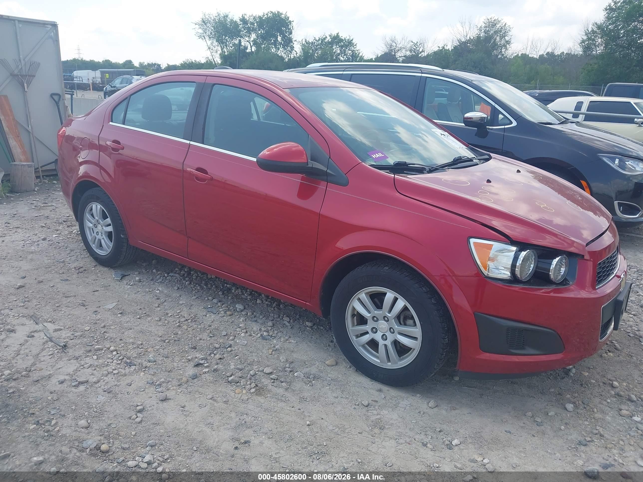 2015 Chevrolet Sonic Lt Auto Red vin: 1G1JC5SH8F4103978