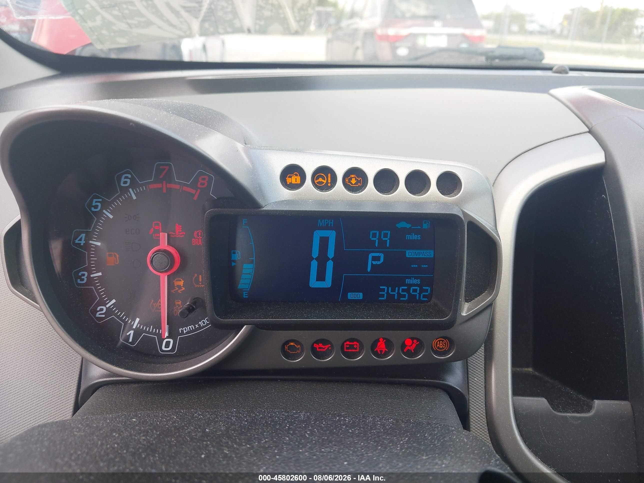 2015 Chevrolet Sonic Lt Auto Красный vin: 1G1JC5SH8F4103978