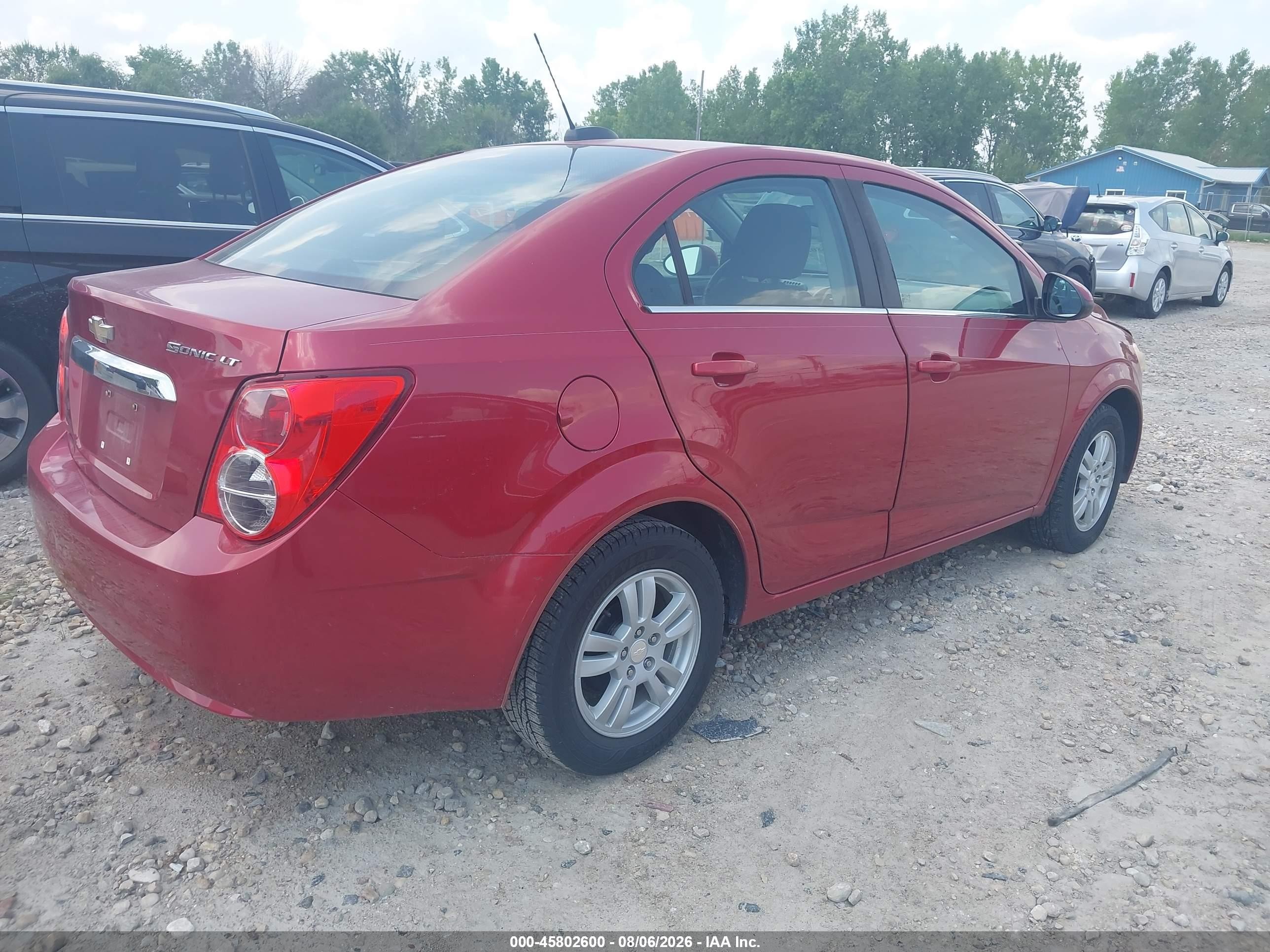 2015 Chevrolet Sonic Lt Auto Красный vin: 1G1JC5SH8F4103978
