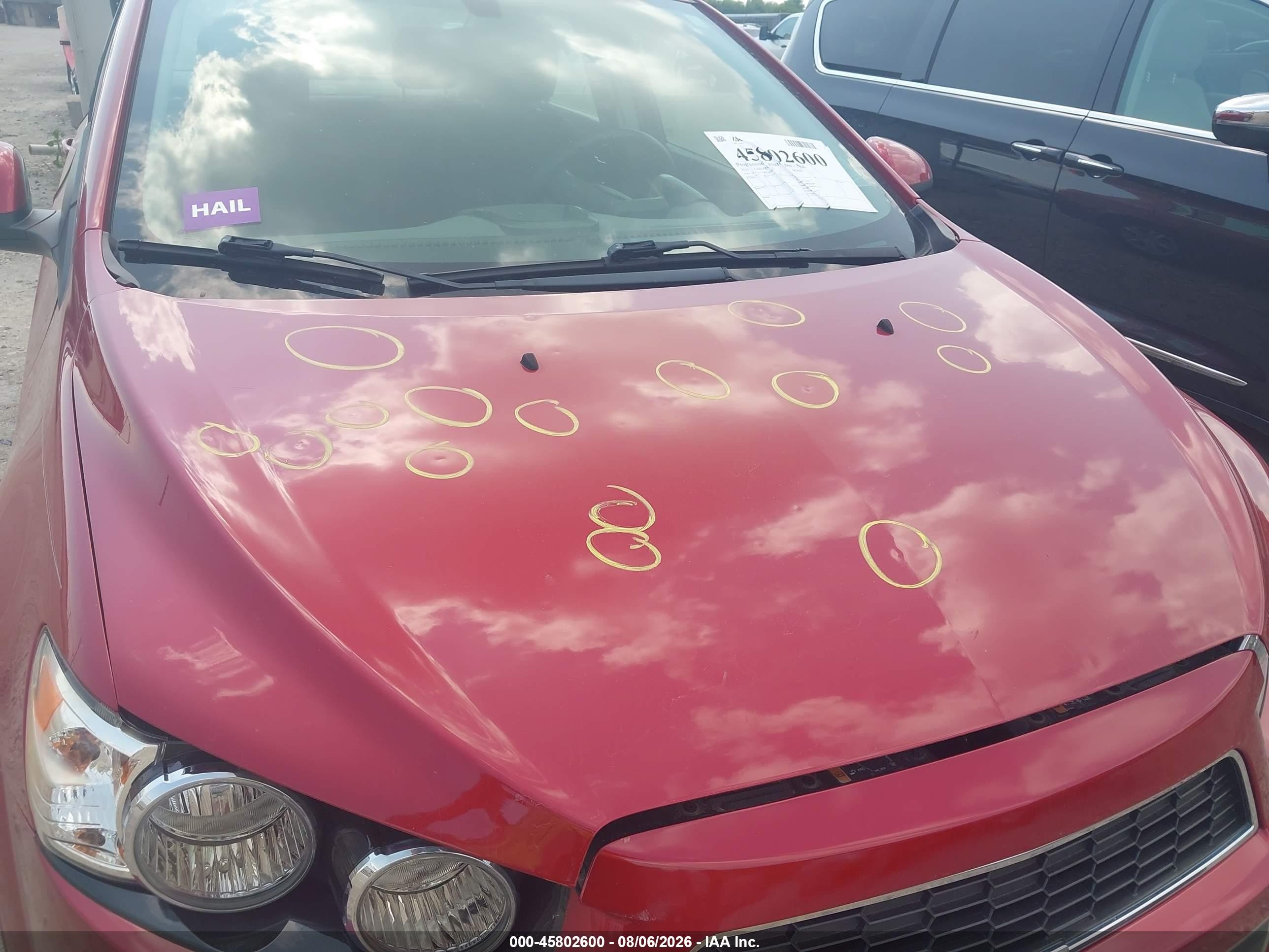 2015 Chevrolet Sonic Lt Auto Красный vin: 1G1JC5SH8F4103978