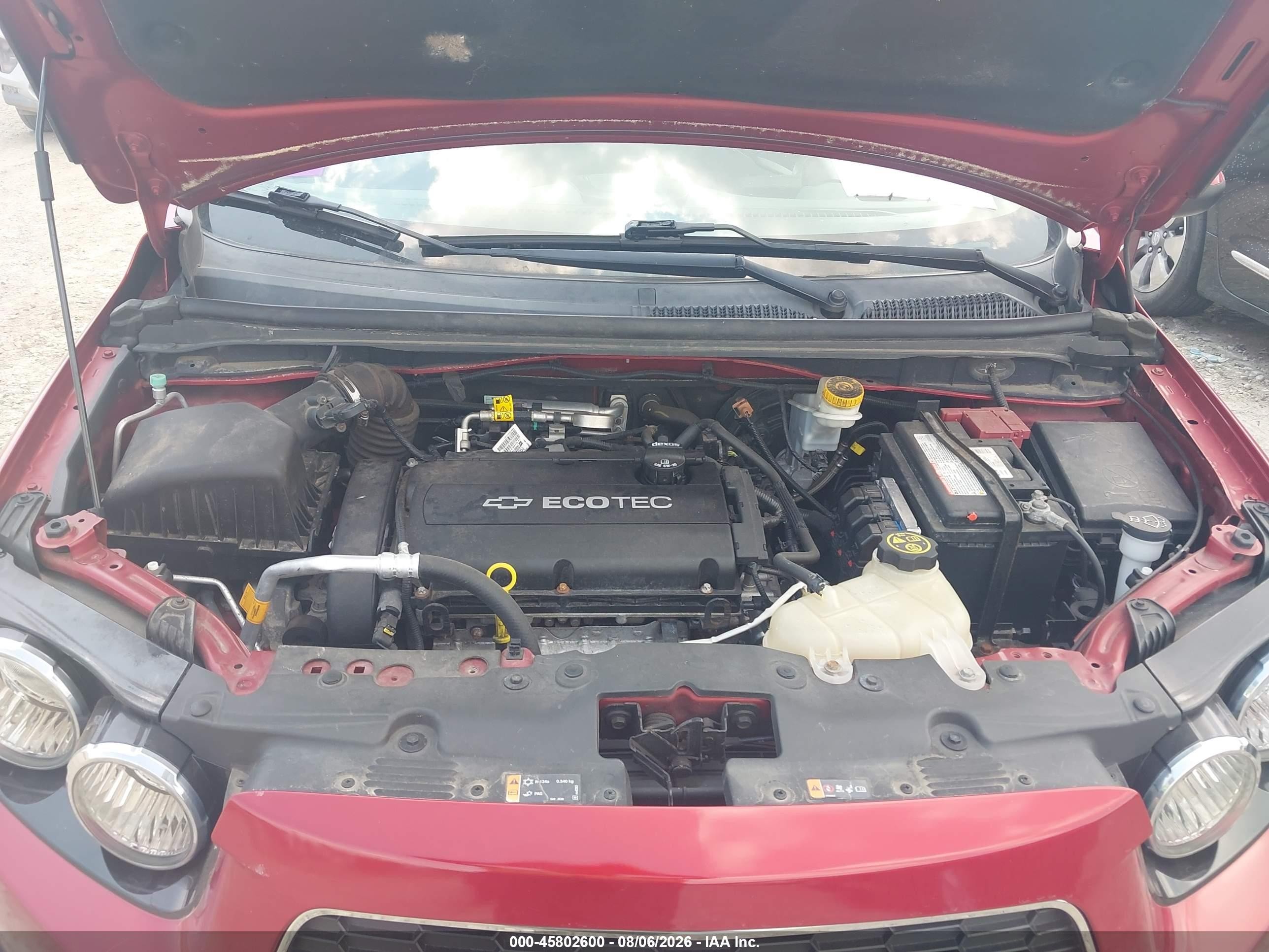 2015 Chevrolet Sonic Lt Auto Красный vin: 1G1JC5SH8F4103978