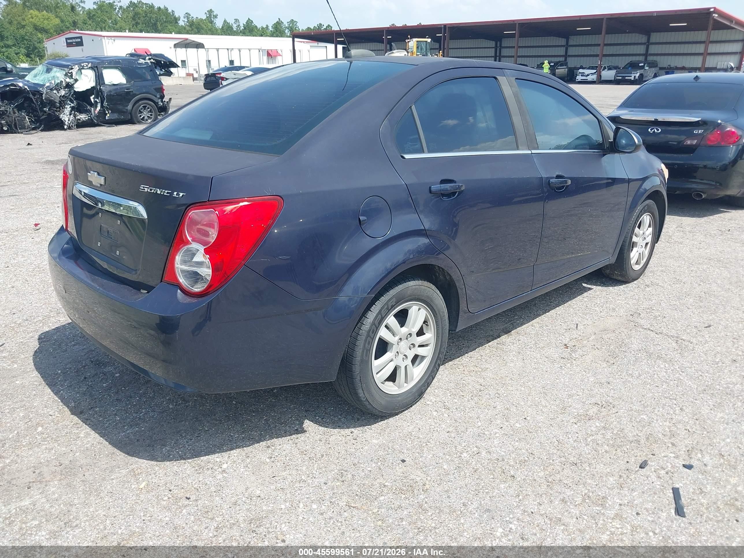 2015 Chevrolet Sonic Lt Auto Blue vin: 1G1JC5SH8F4152789