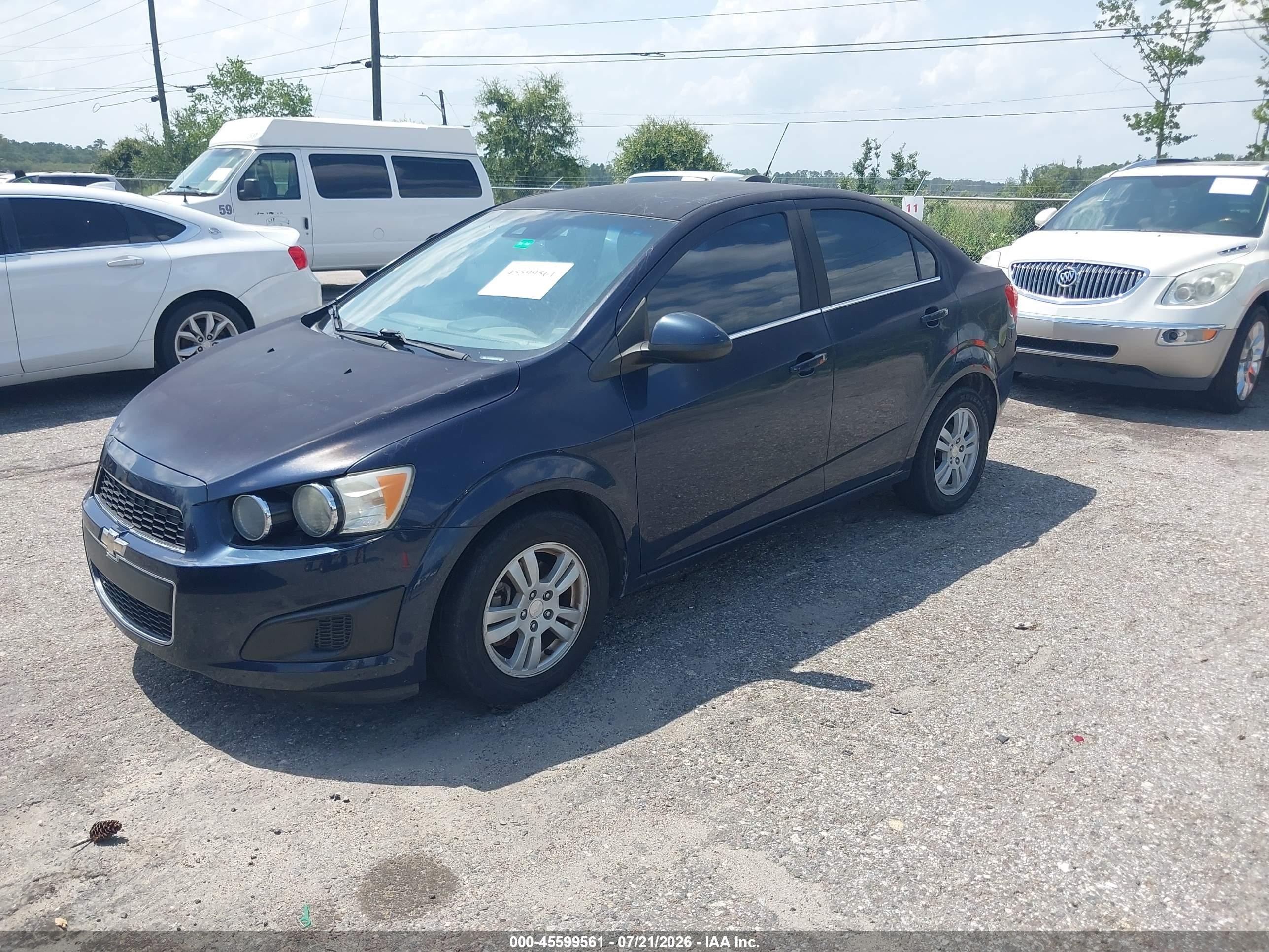 2015 Chevrolet Sonic Lt Auto Blue vin: 1G1JC5SH8F4152789