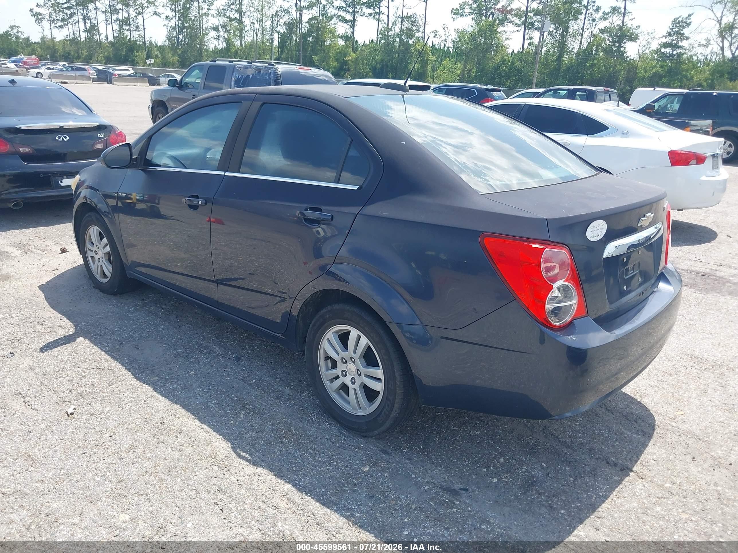 2015 Chevrolet Sonic Lt Auto Blue vin: 1G1JC5SH8F4152789
