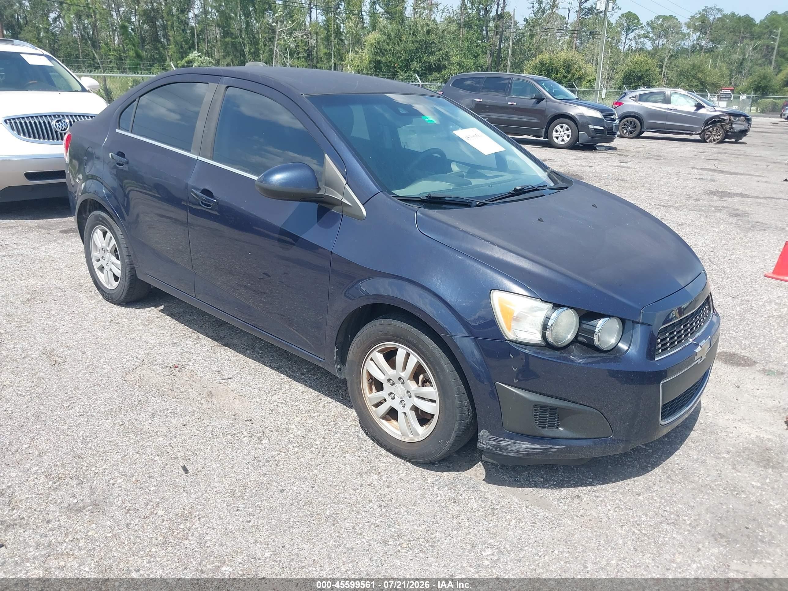 2015 Chevrolet Sonic Lt Auto Blue vin: 1G1JC5SH8F4152789