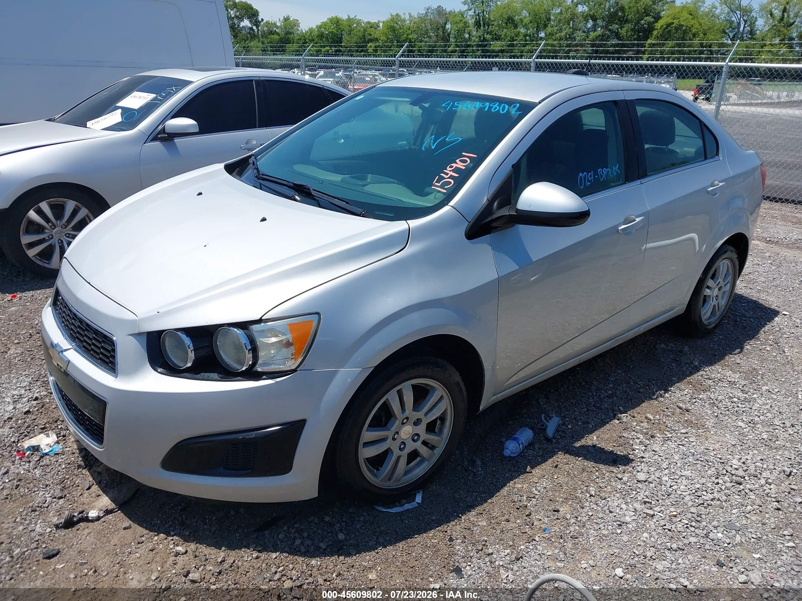 2015 Chevrolet Sonic Lt Auto Silver vin: 1G1JC5SH8F4154901