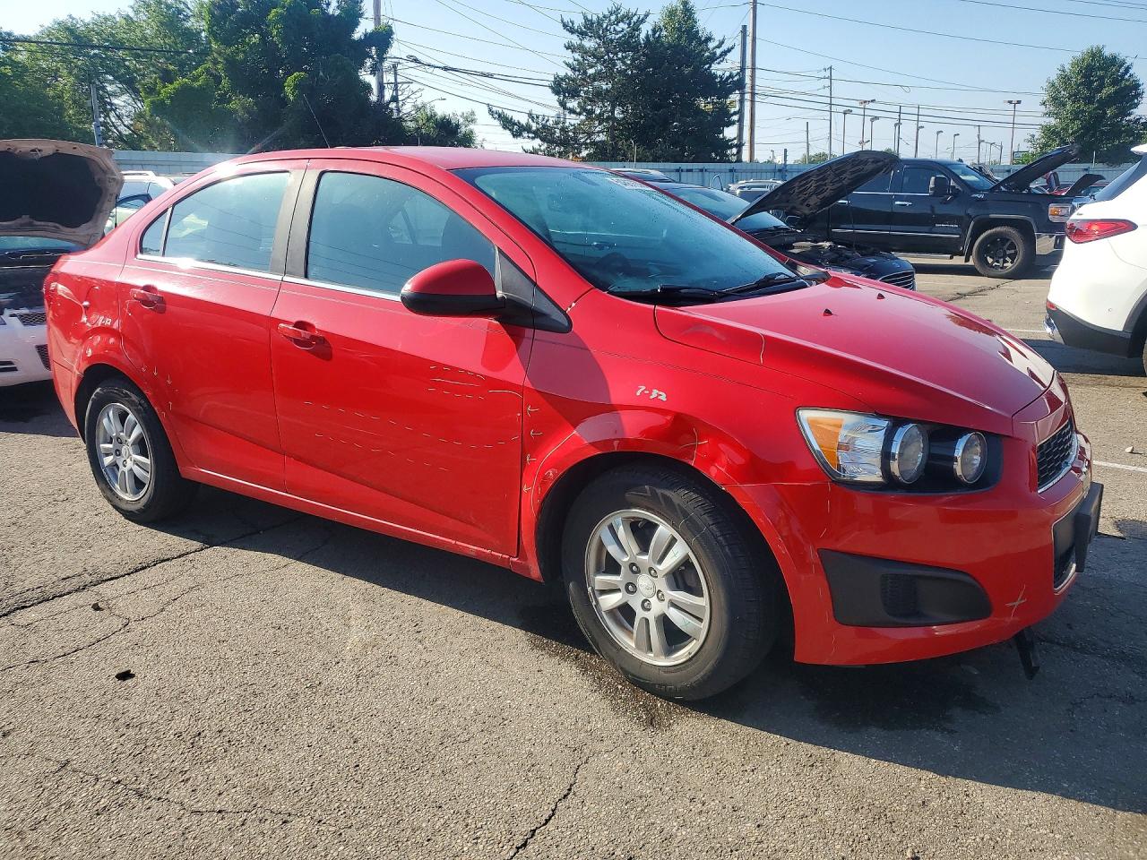 2015 Chevrolet Sonic Lt Red vin: 1G1JC5SH8F4185517