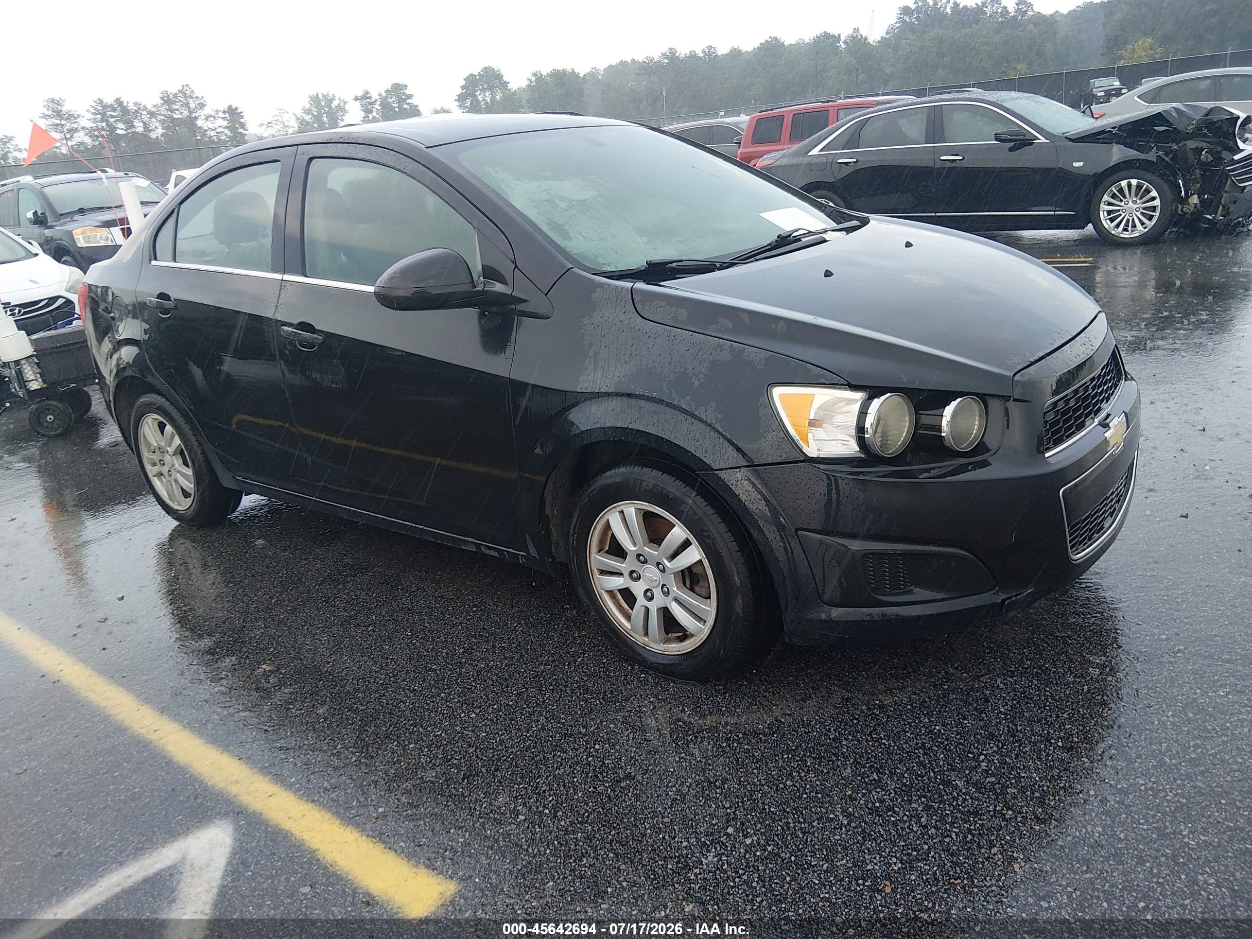 2015 Chevrolet Sonic Lt Auto Black vin: 1G1JC5SH8F4187140