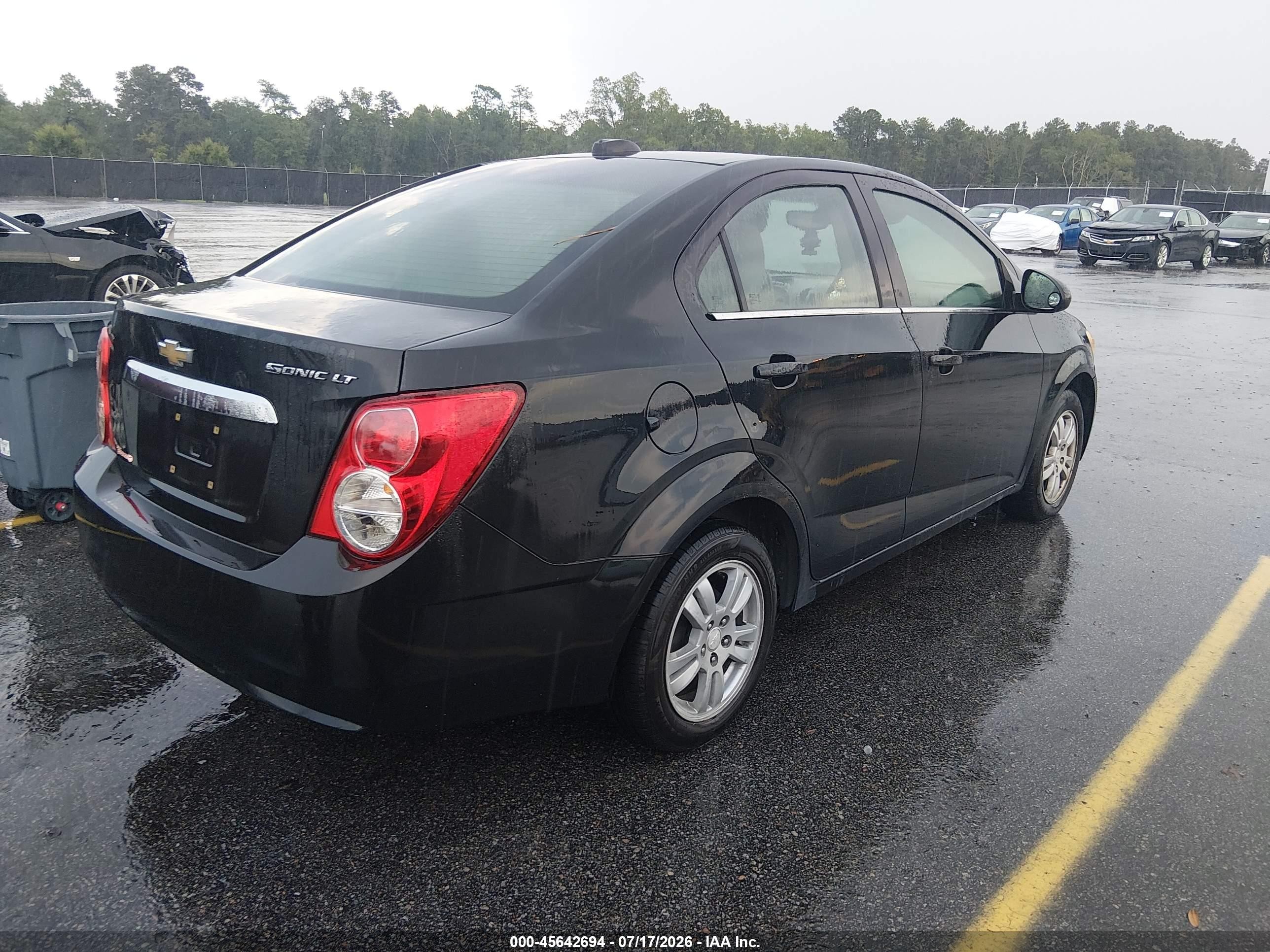 2015 Chevrolet Sonic Lt Auto Black vin: 1G1JC5SH8F4187140