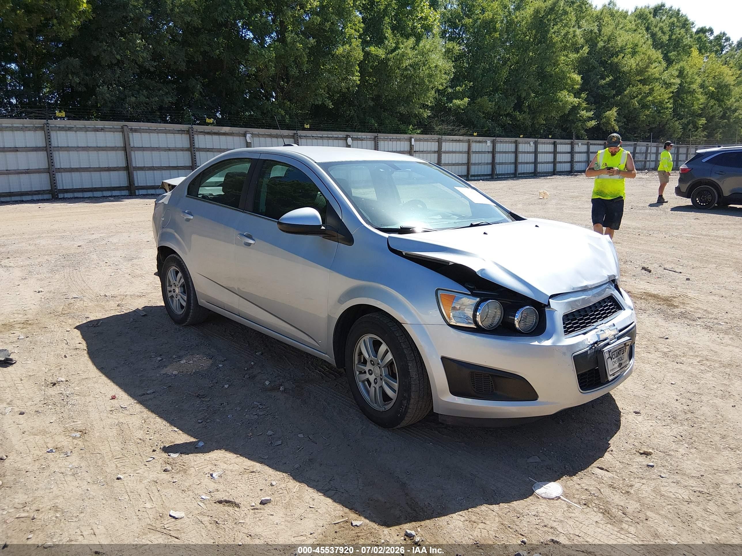 2015 Chevrolet Sonic Lt Auto Silver vin: 1G1JC5SH8F4190717