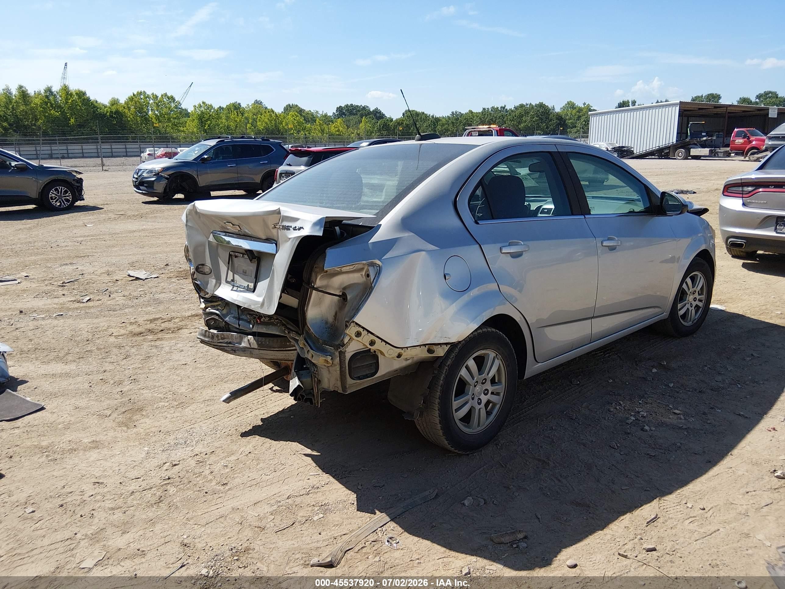 2015 Chevrolet Sonic Lt Auto Silver vin: 1G1JC5SH8F4190717