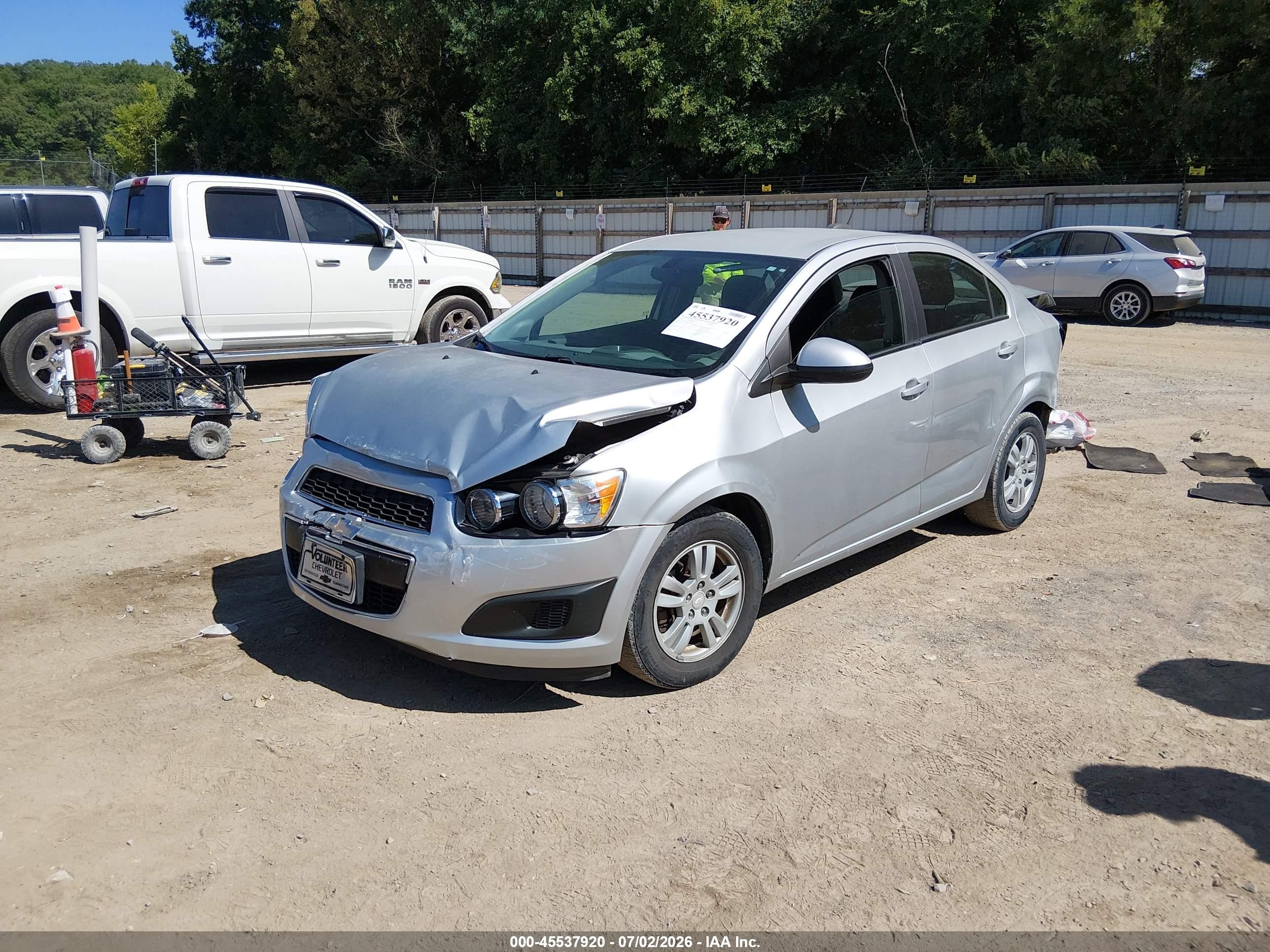 2015 Chevrolet Sonic Lt Auto Silver vin: 1G1JC5SH8F4190717