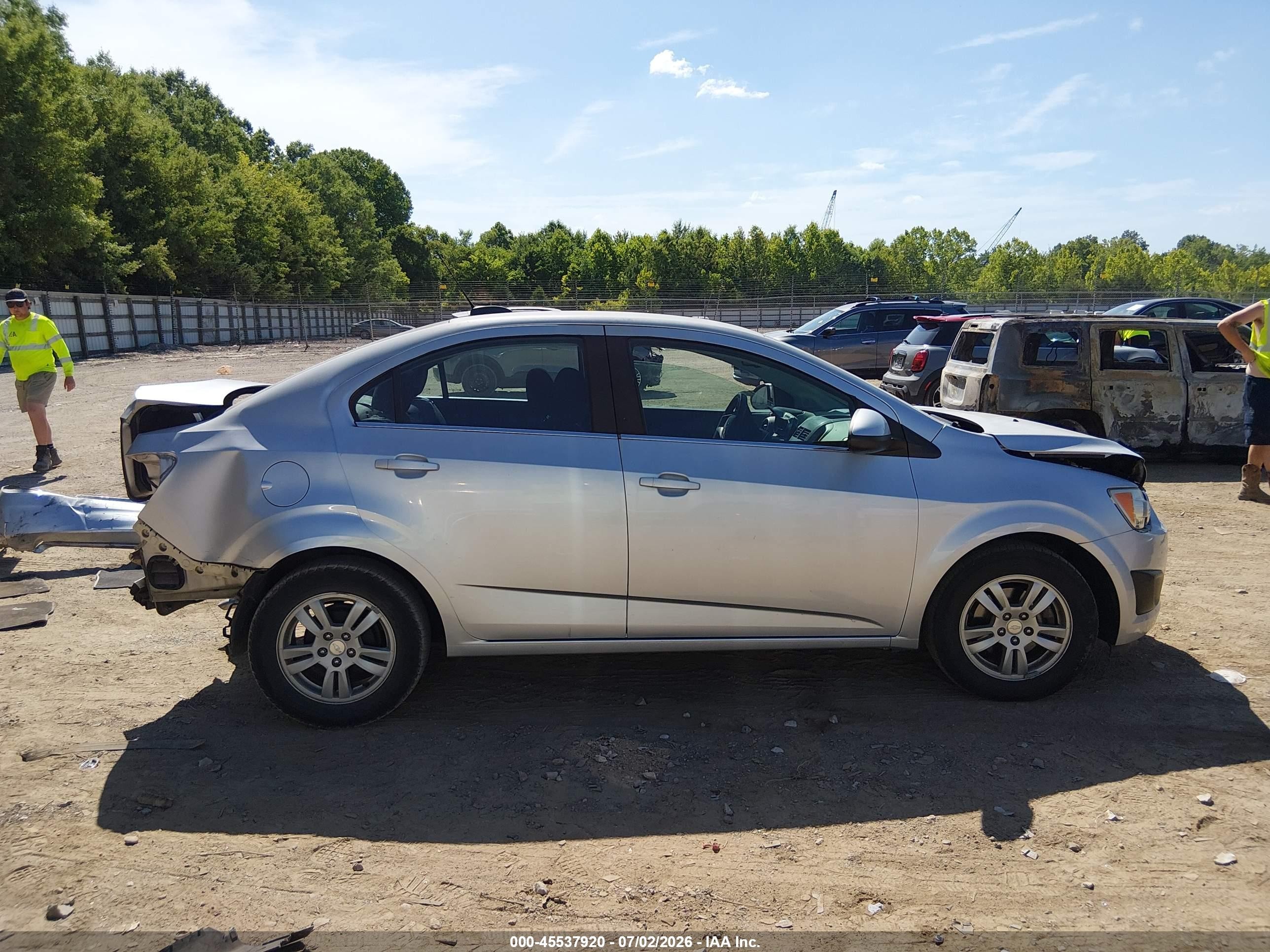 2015 Chevrolet Sonic Lt Auto Silver vin: 1G1JC5SH8F4190717