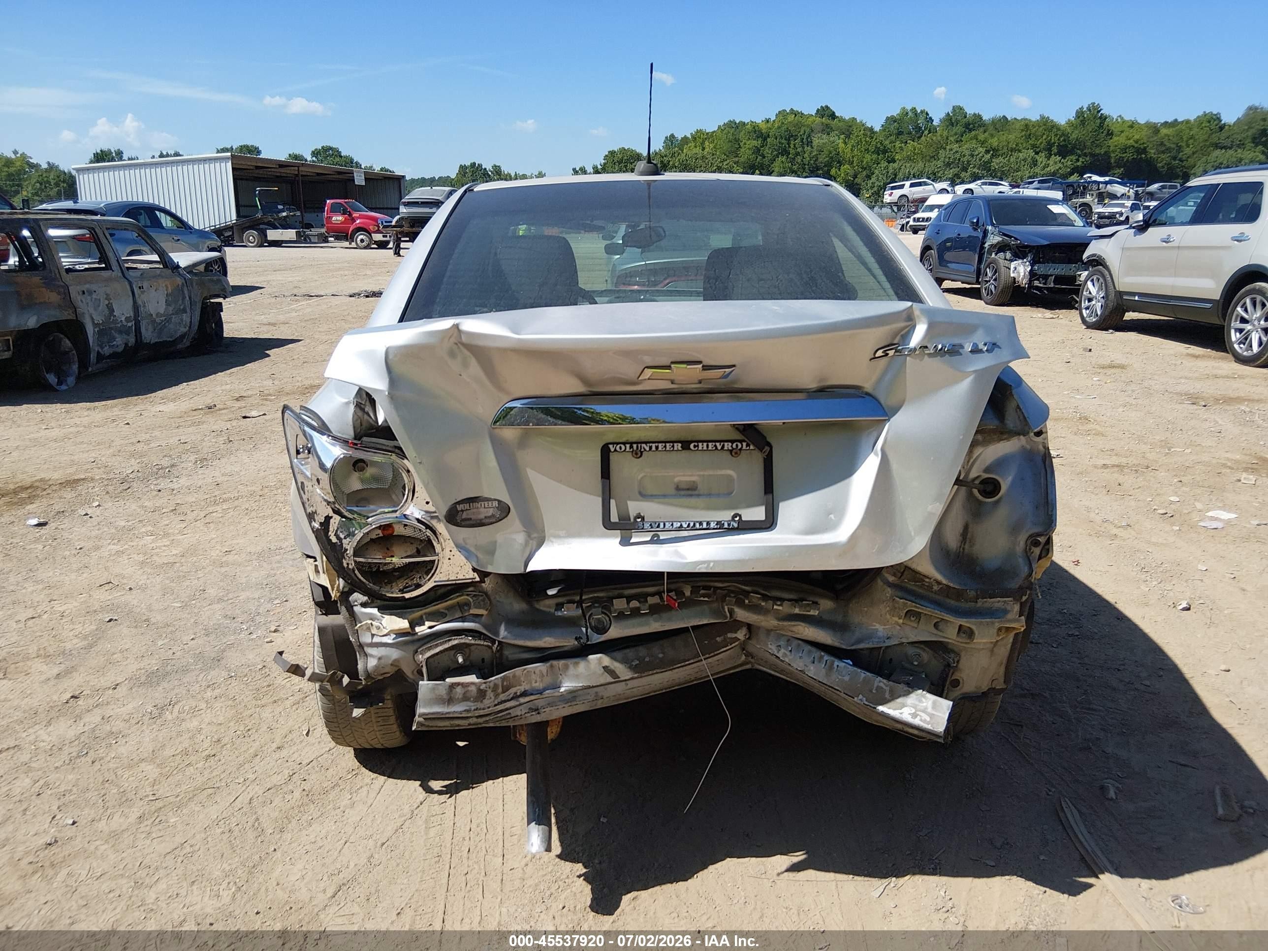 2015 Chevrolet Sonic Lt Auto Silver vin: 1G1JC5SH8F4190717
