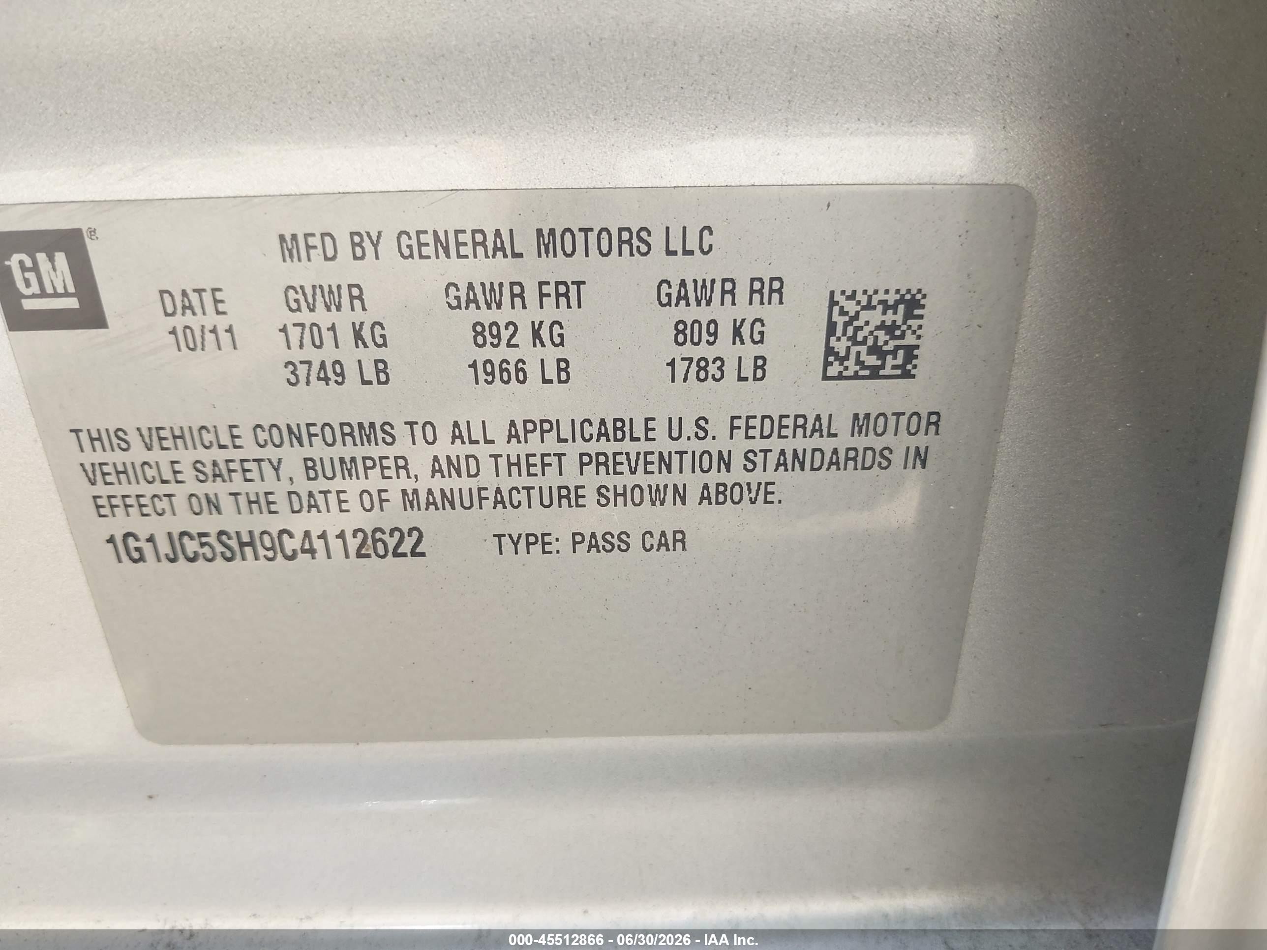 2012 Chevrolet Sonic 2lt Gray vin: 1G1JC5SH9C4112622