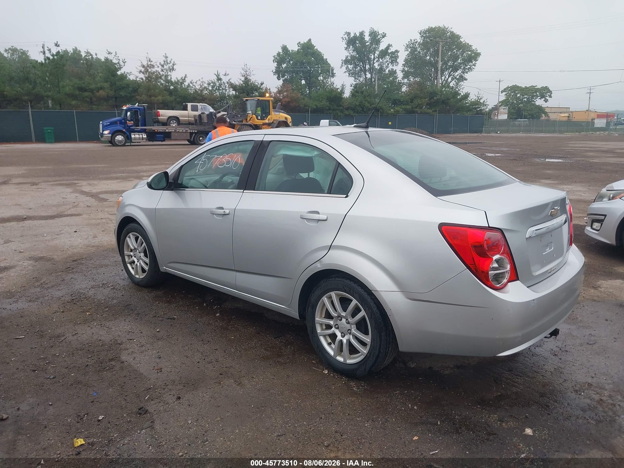 2013 Chevrolet Sonic Lt Auto Silver vin: 1G1JC5SH9D4135125