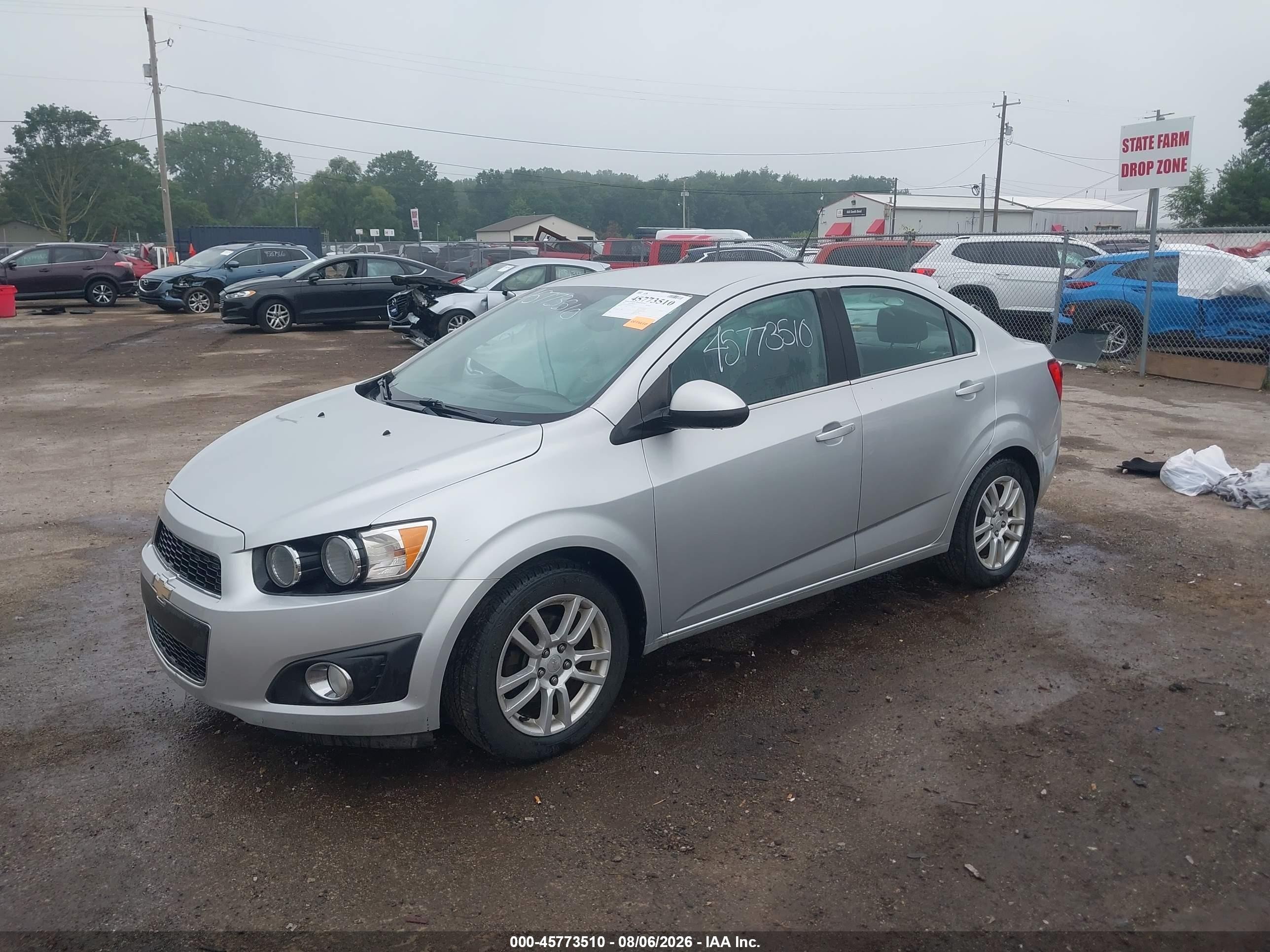 2013 Chevrolet Sonic Lt Auto Silver vin: 1G1JC5SH9D4135125