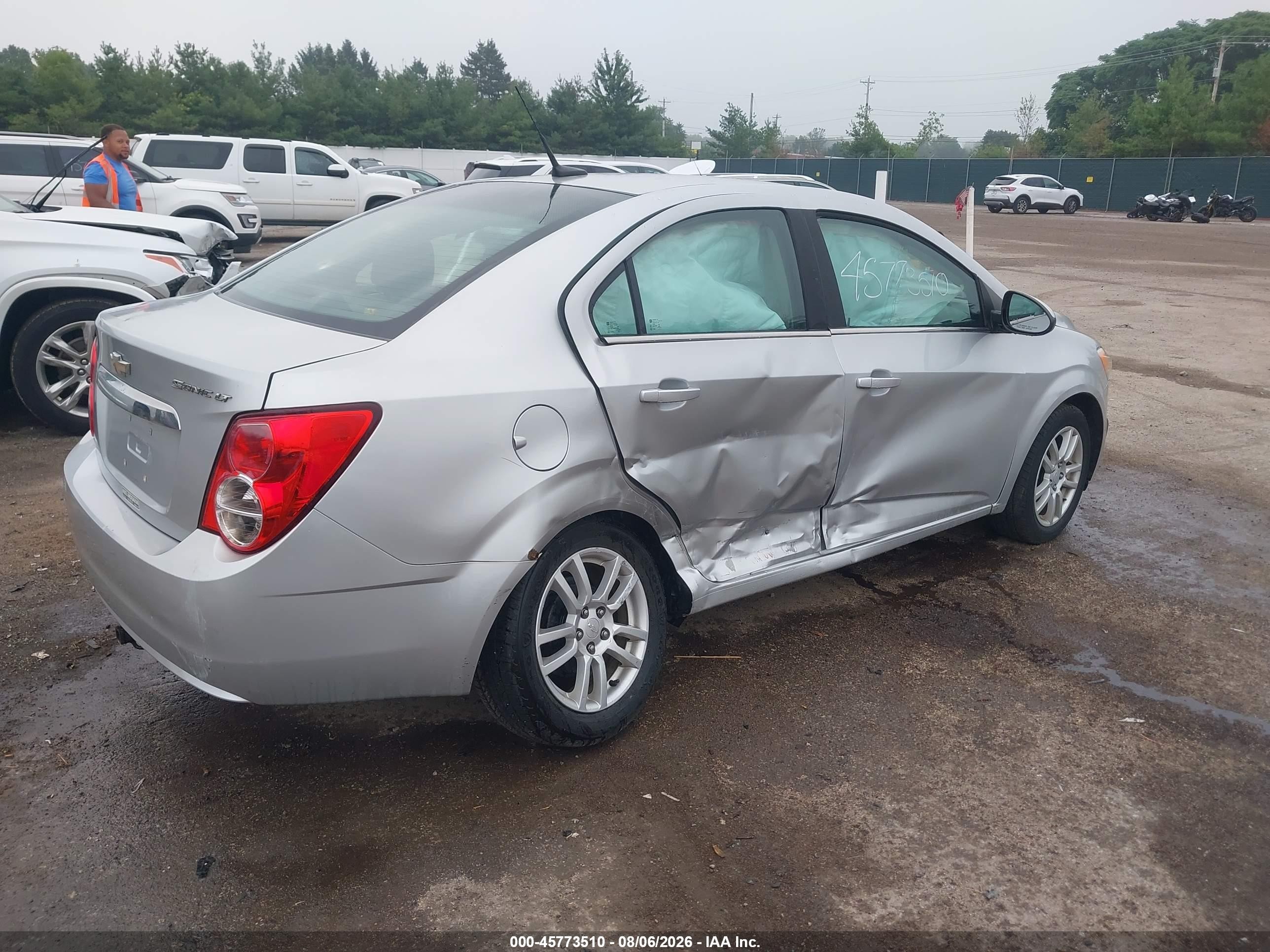 2013 Chevrolet Sonic Lt Auto Silver vin: 1G1JC5SH9D4135125