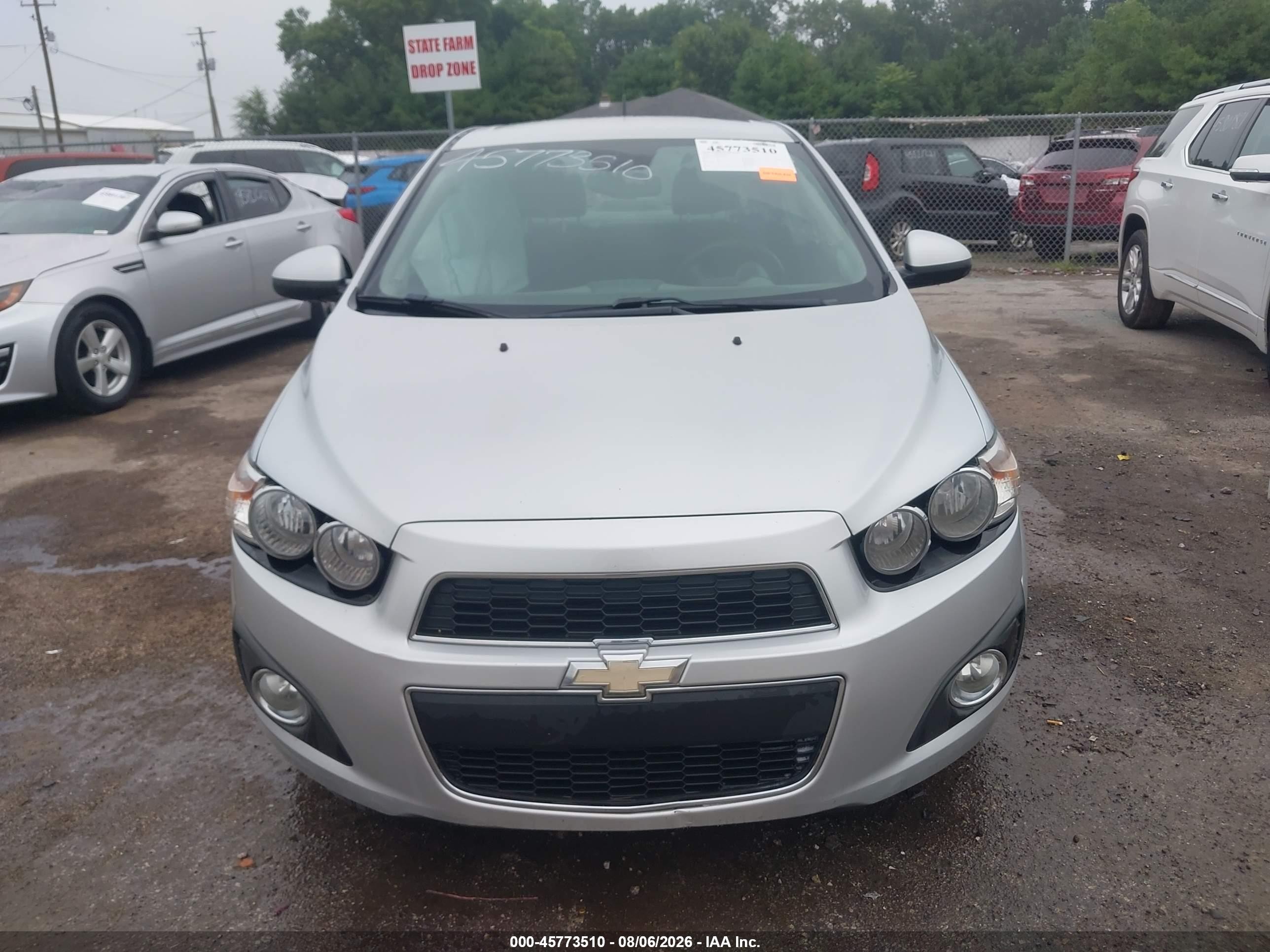 2013 Chevrolet Sonic Lt Auto Silver vin: 1G1JC5SH9D4135125