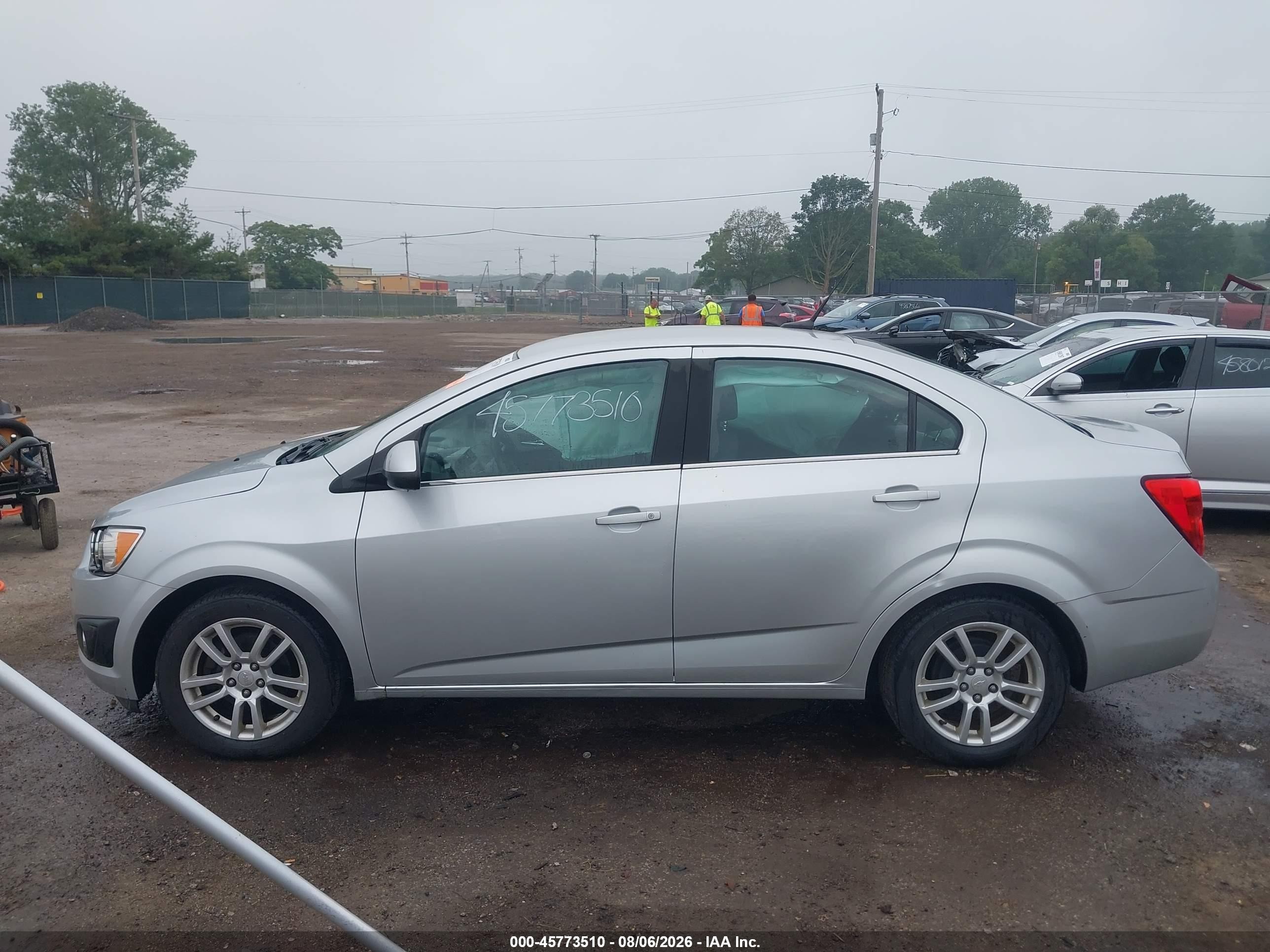 2013 Chevrolet Sonic Lt Auto Silver vin: 1G1JC5SH9D4135125
