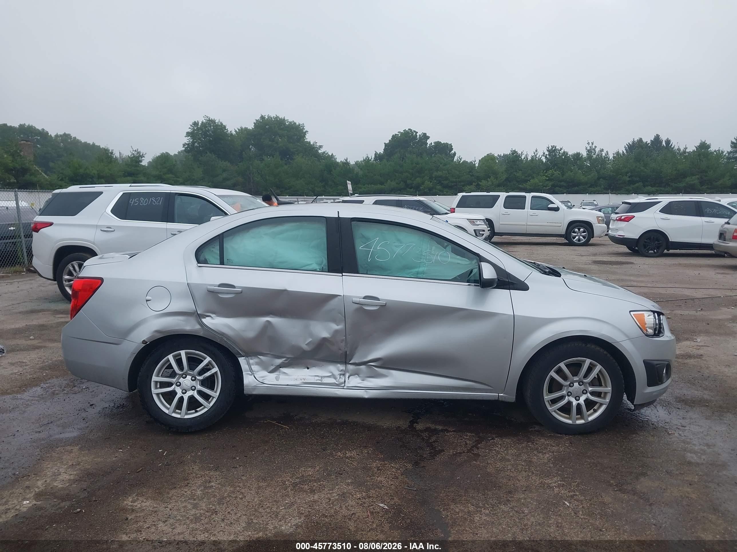 2013 Chevrolet Sonic Lt Auto Silver vin: 1G1JC5SH9D4135125