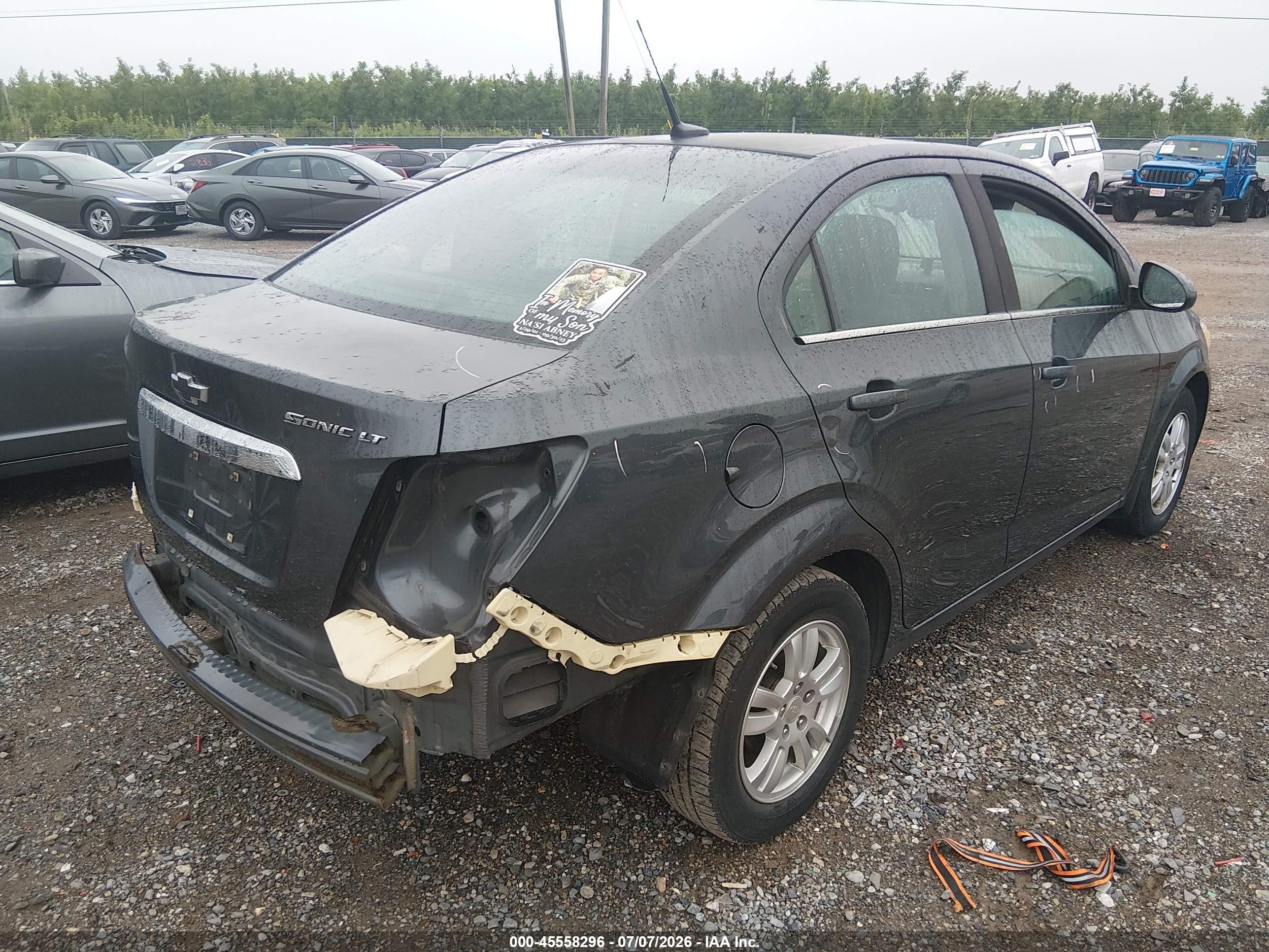 2013 Chevrolet Sonic Lt Auto Blue vin: 1G1JC5SH9D4169324