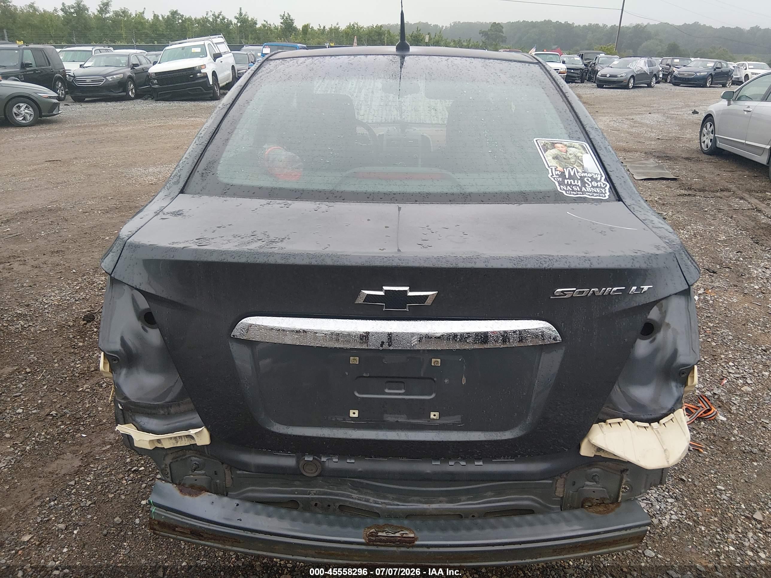 2013 Chevrolet Sonic Lt Auto Blue vin: 1G1JC5SH9D4169324