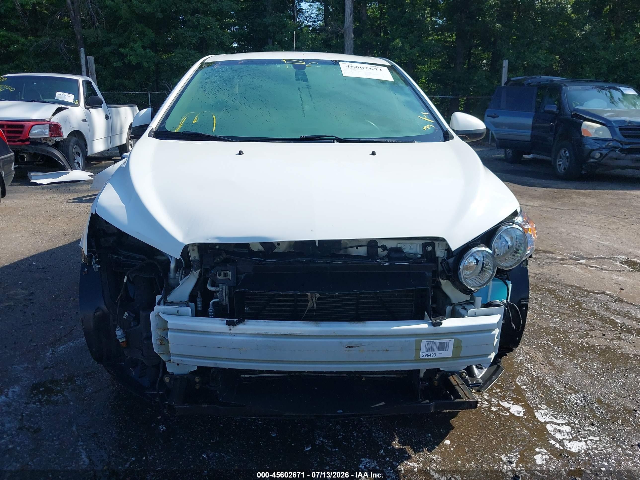 2014 Chevrolet Sonic Lt Auto Белый vin: 1G1JC5SH9E4103003