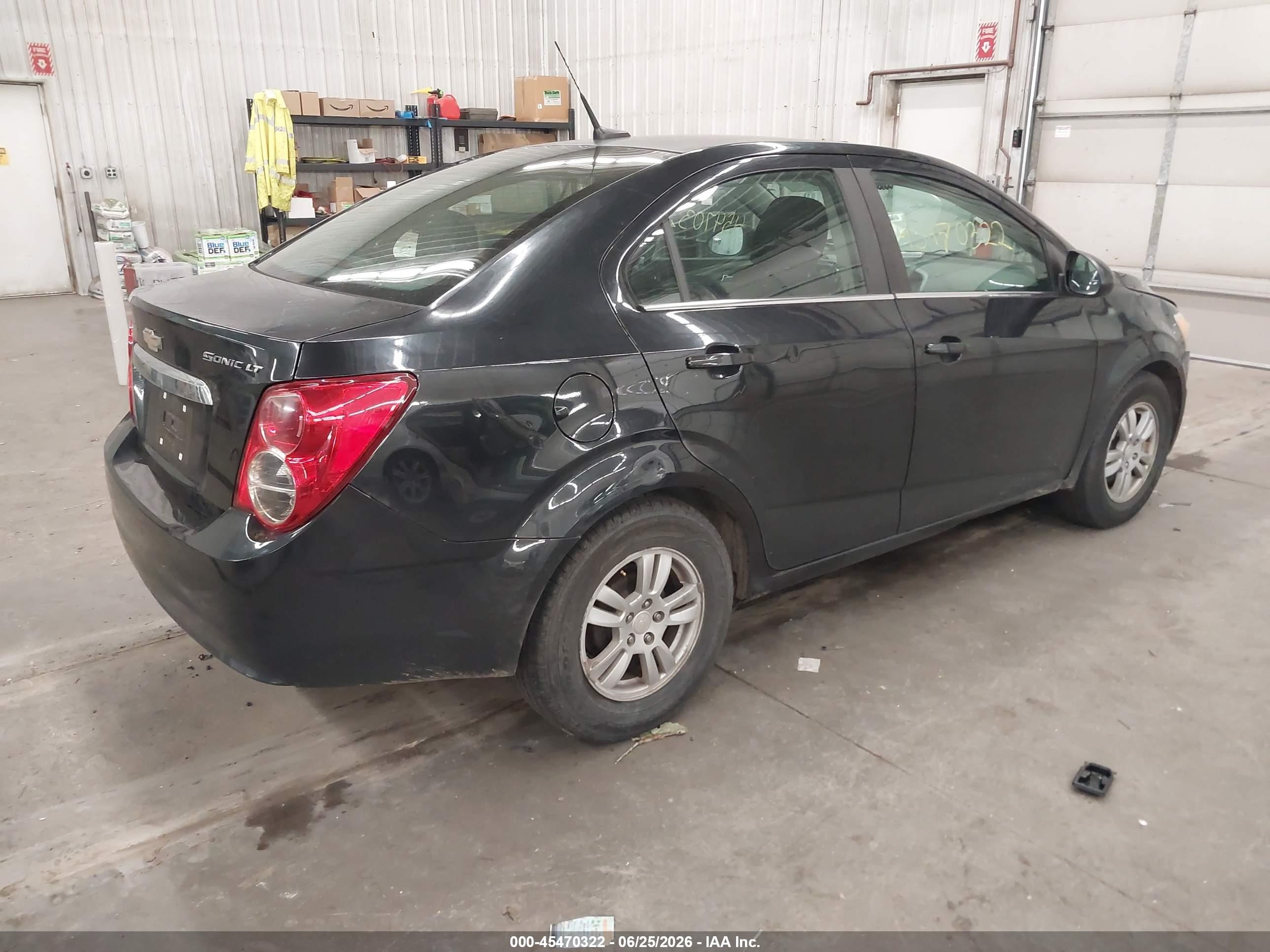 2014 Chevrolet Sonic Lt Auto Black vin: 1G1JC5SH9E4112560
