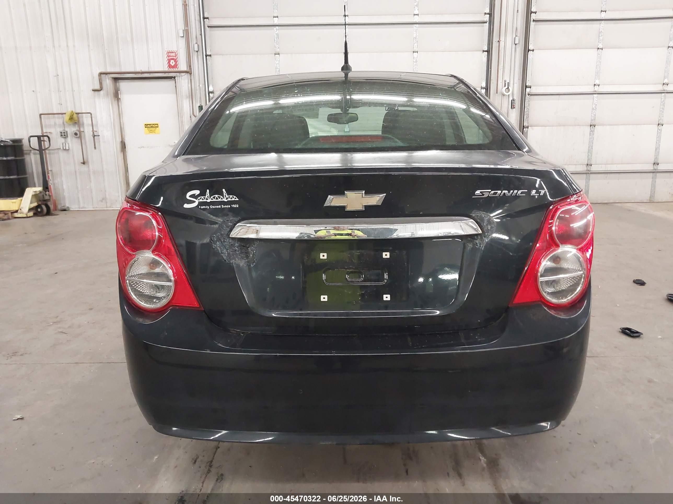 2014 Chevrolet Sonic Lt Auto Black vin: 1G1JC5SH9E4112560