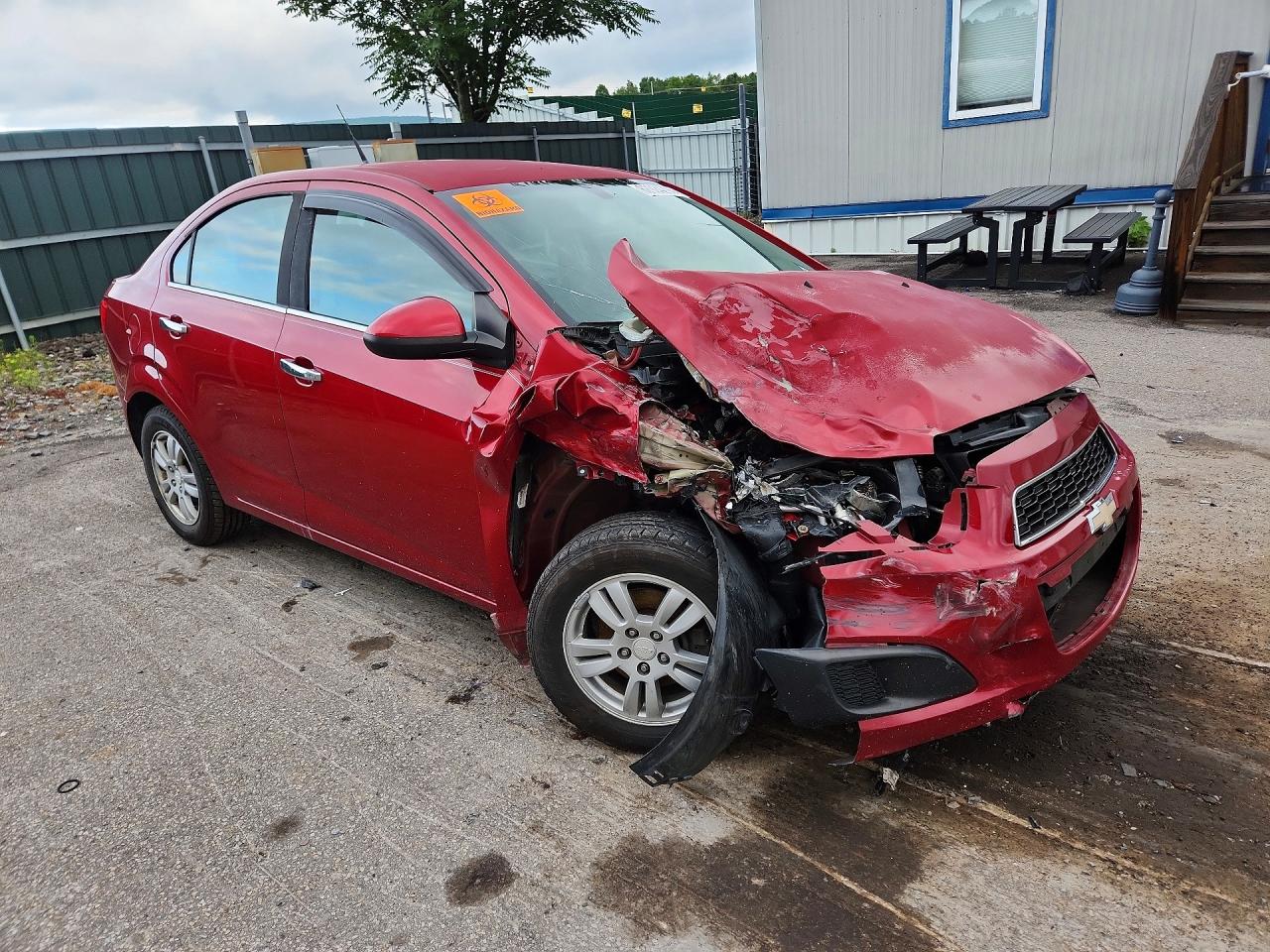 2014 Chevrolet Sonic Lt Red vin: 1G1JC5SH9E4141833